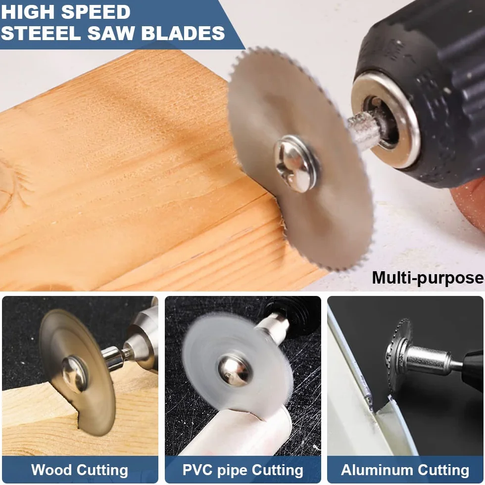 Disques de Coupe Dremel HSS Lame Mini Scie Circulaire Couper Bois Plastique Métal