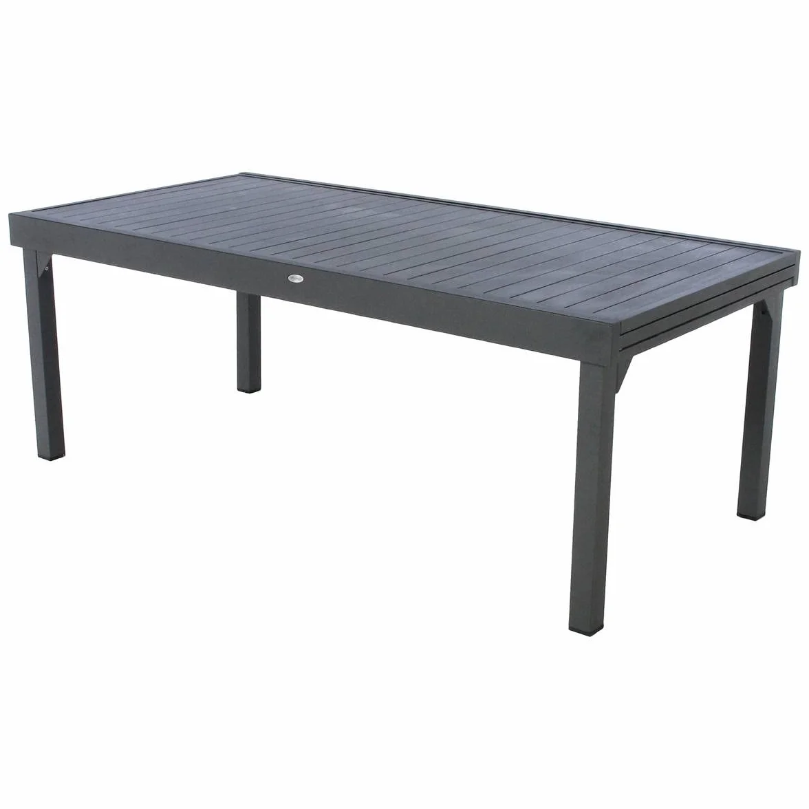 Table de Jardin Extensible Piazza Gris Graphite 12 Places Aluminium Antirouille