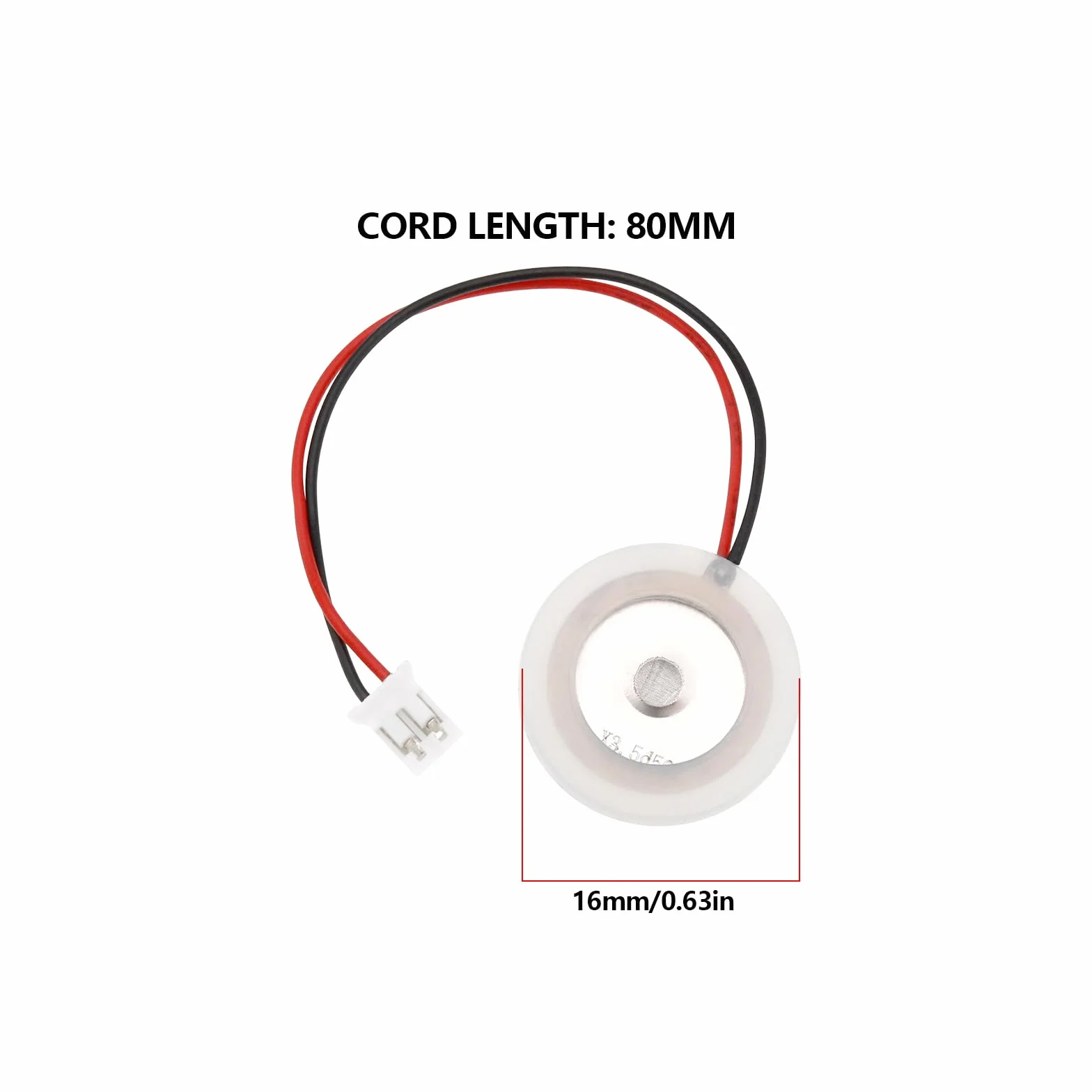 Create idea Lot de 10 humidificateurs à ultrasons de 16 mm - Kit de fabrication de brume 5um en céramique - Accessoire pour humidificateur en silicone - Pièces de film - Transducteur