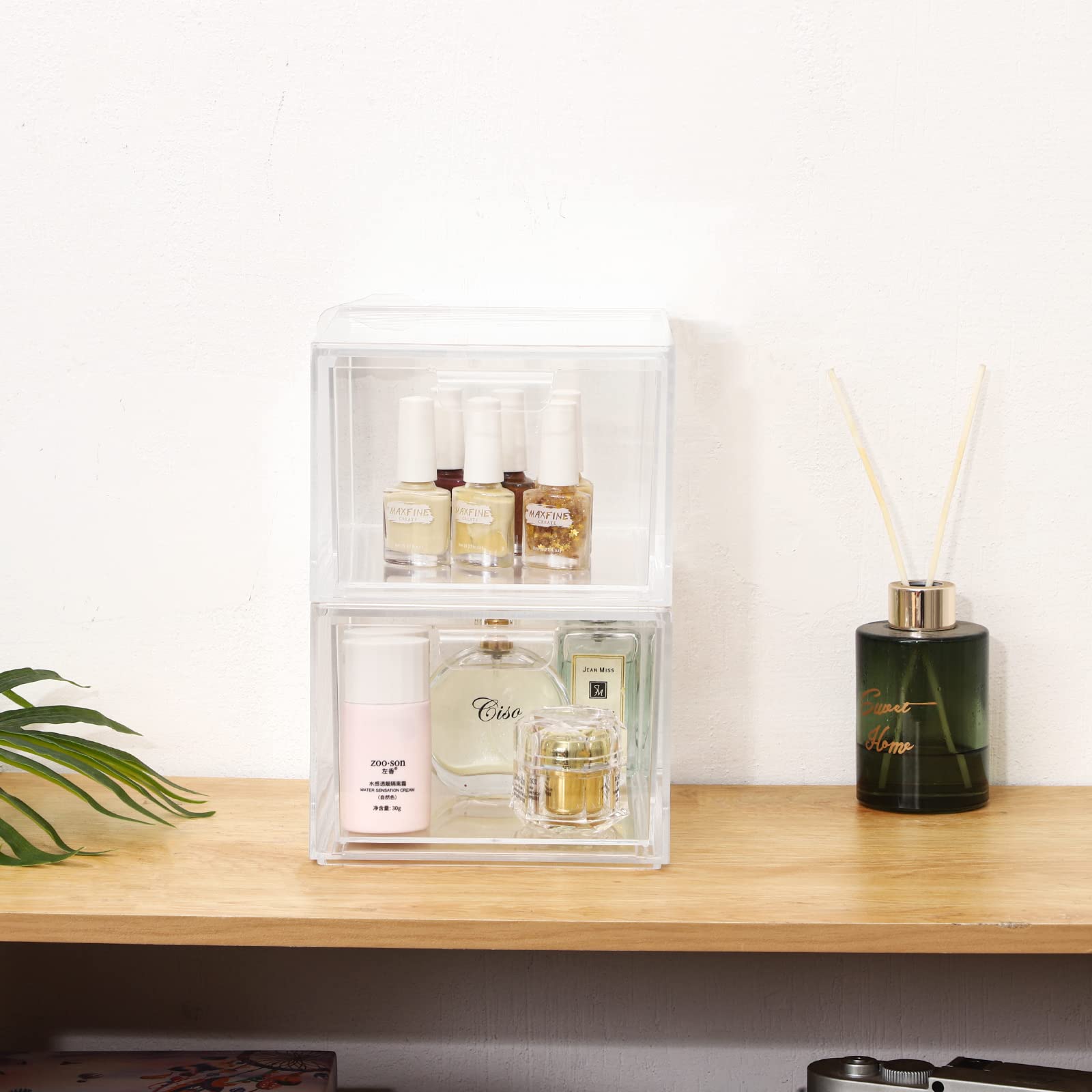 Clear Stackable Acrylic Cosmetic Organizer