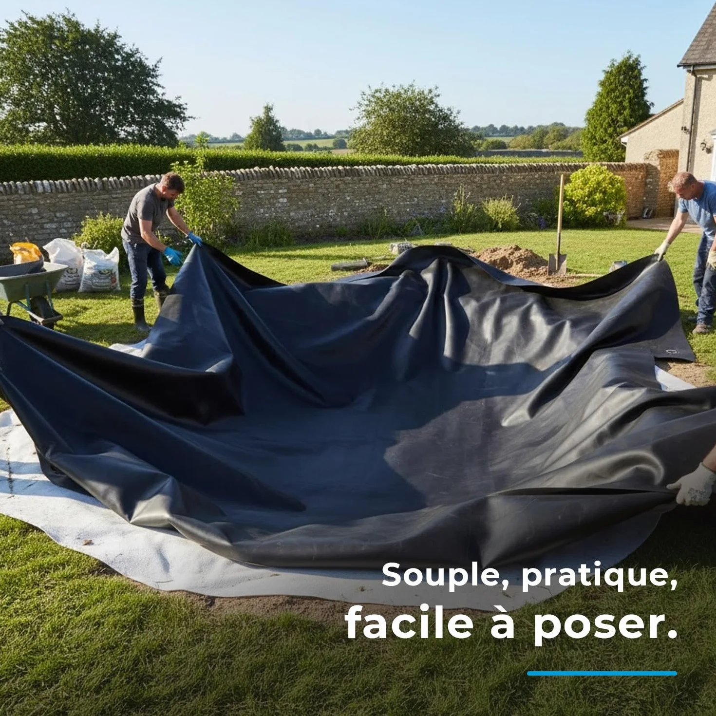 Bâche EPDM 1mm 2,8x3m 8,4m²