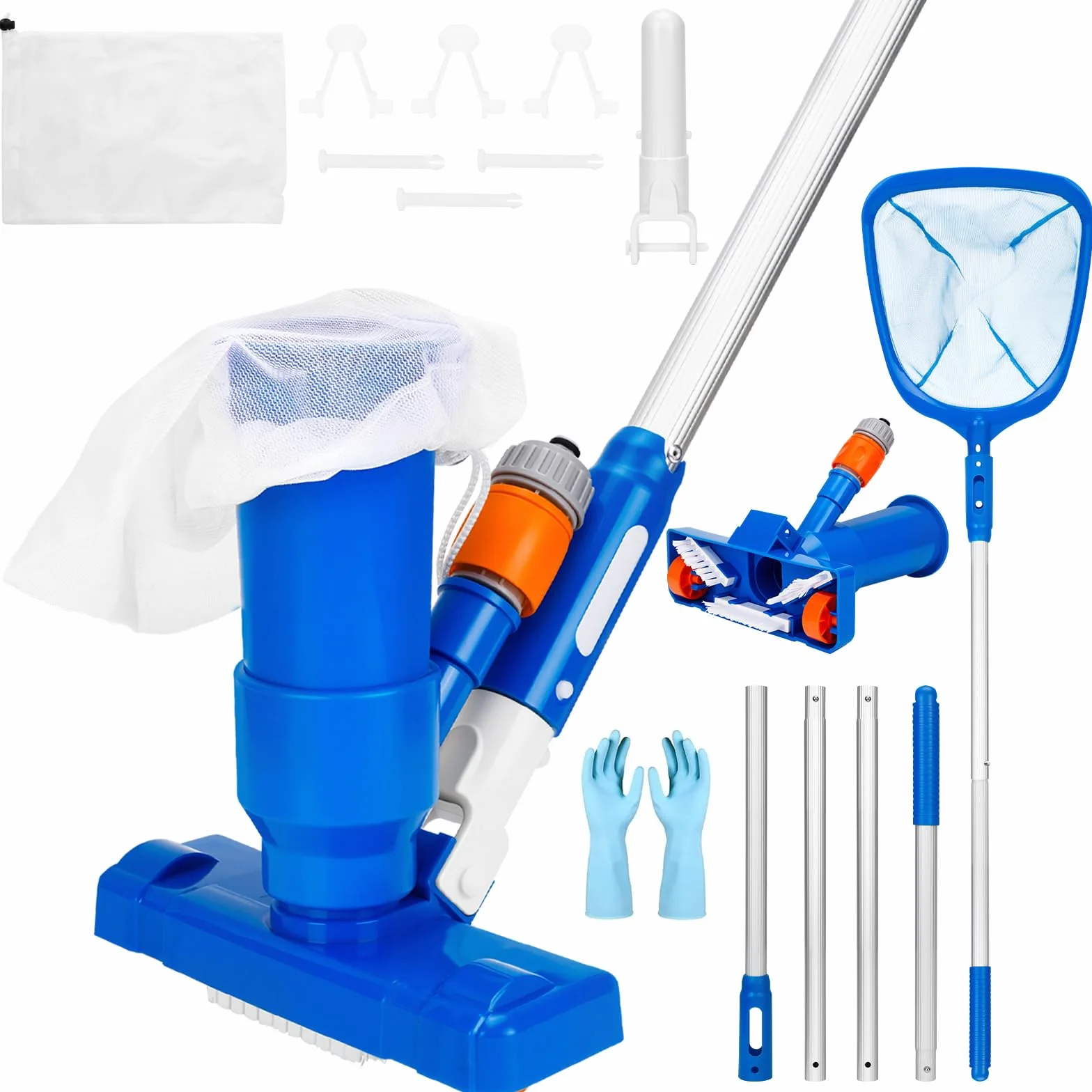 Aspirateur de Piscine,Kit de Nettoyage par Aspiration,Kit d'entretien pour Piscine,Balai Aspirateur Piscines Filtre,Aspirateurs Portable pour Petites Piscines, Spa, Ja-cuzzi, Bain à Remous