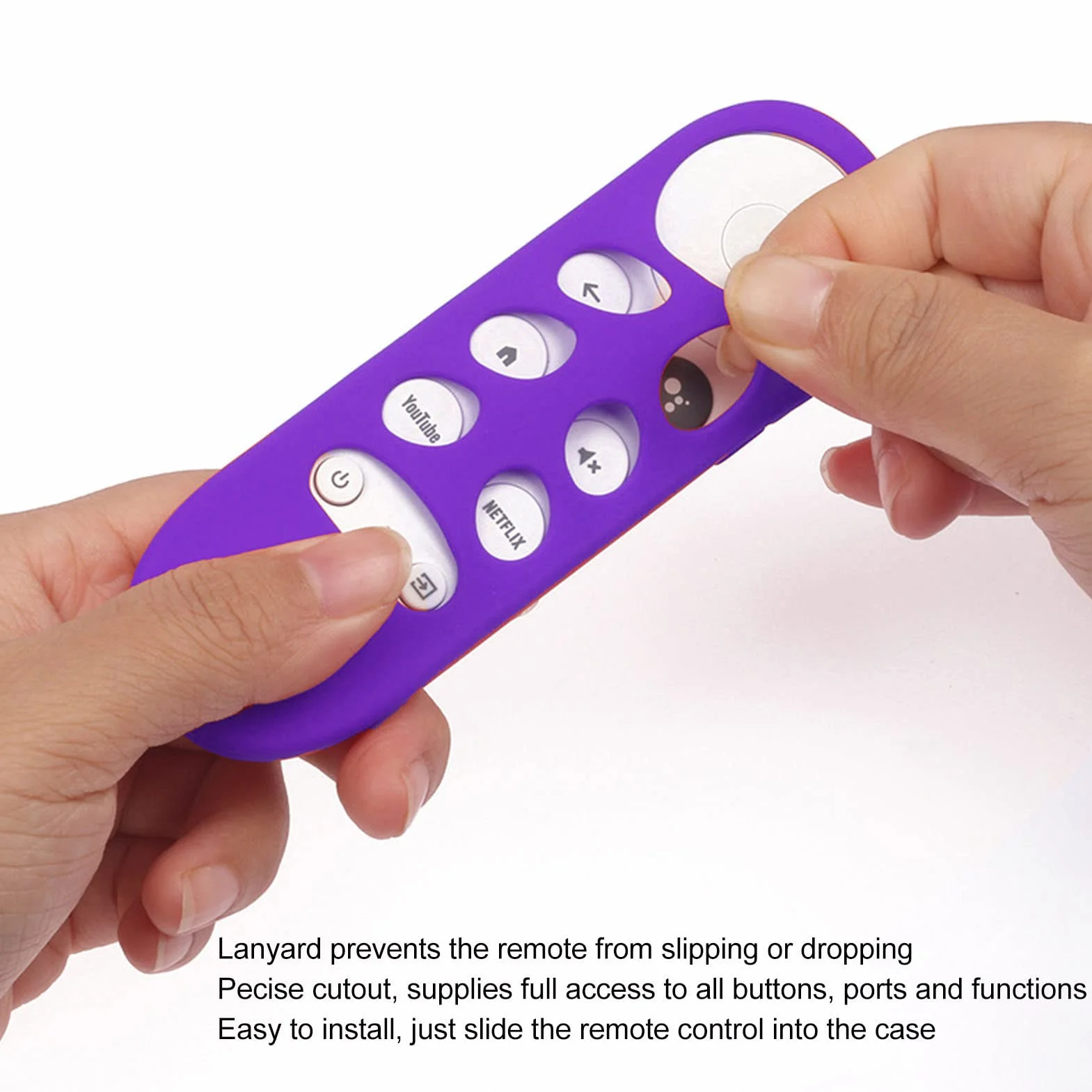 Yosoo Health Gear Coque de Protection Silicone pour Télécommande Chromecast avec Google TV (Violet)