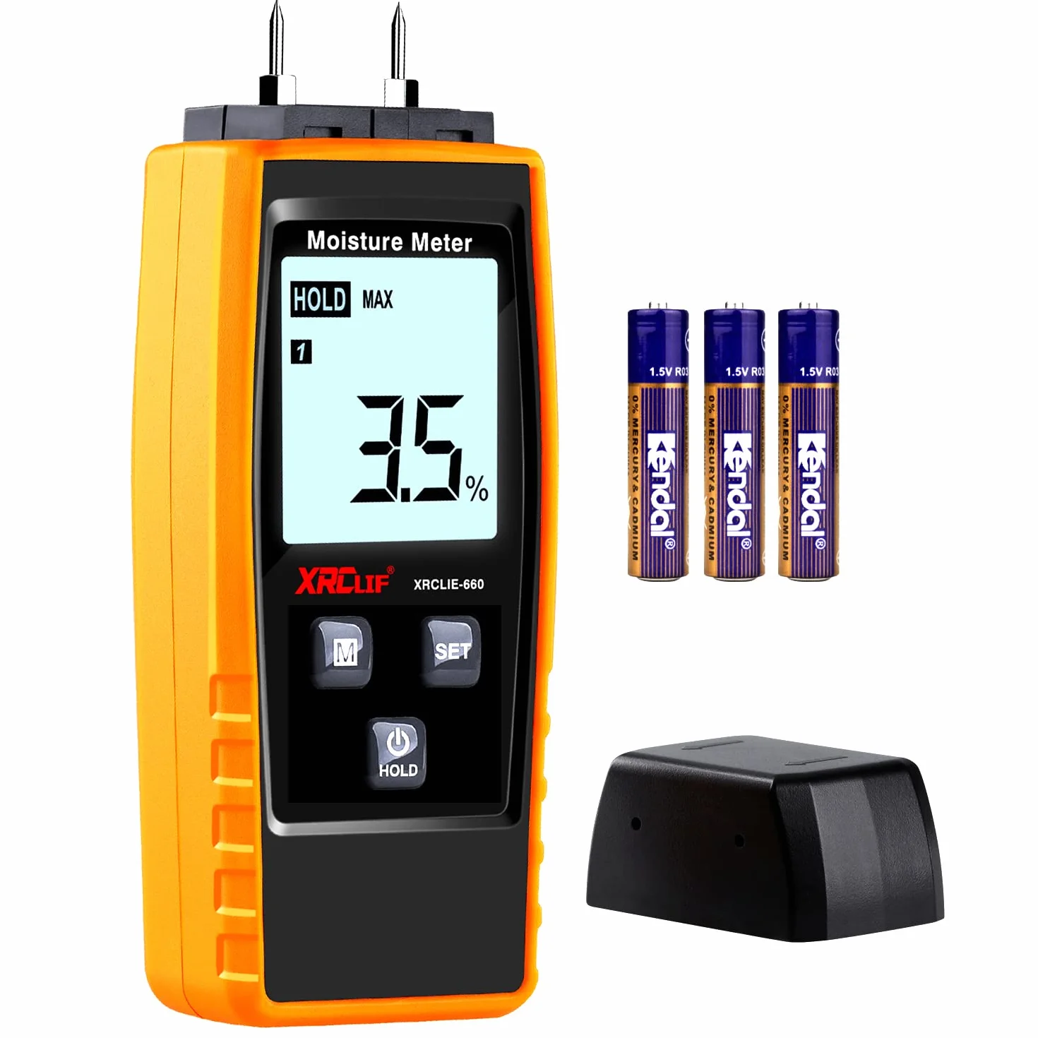 XRCLIF Testeur Humidité Mur & Bois, Compteur de fuites, Détecteur Teneur en eau avec Rétroéclairage LCD