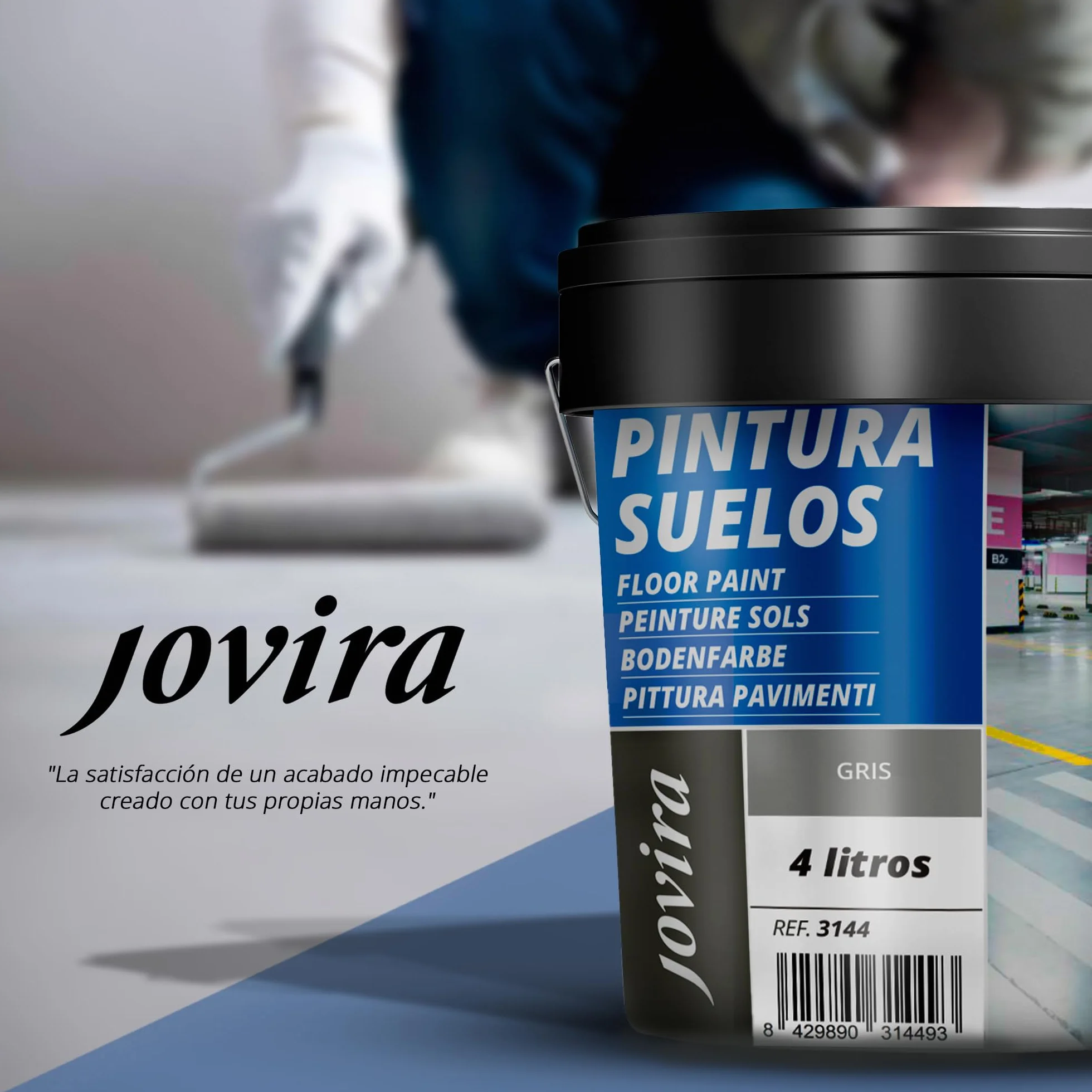 JOVIRA PINTURAS Peinture Sols Garages 4L Gris Mat Béton Asphalte Ciment