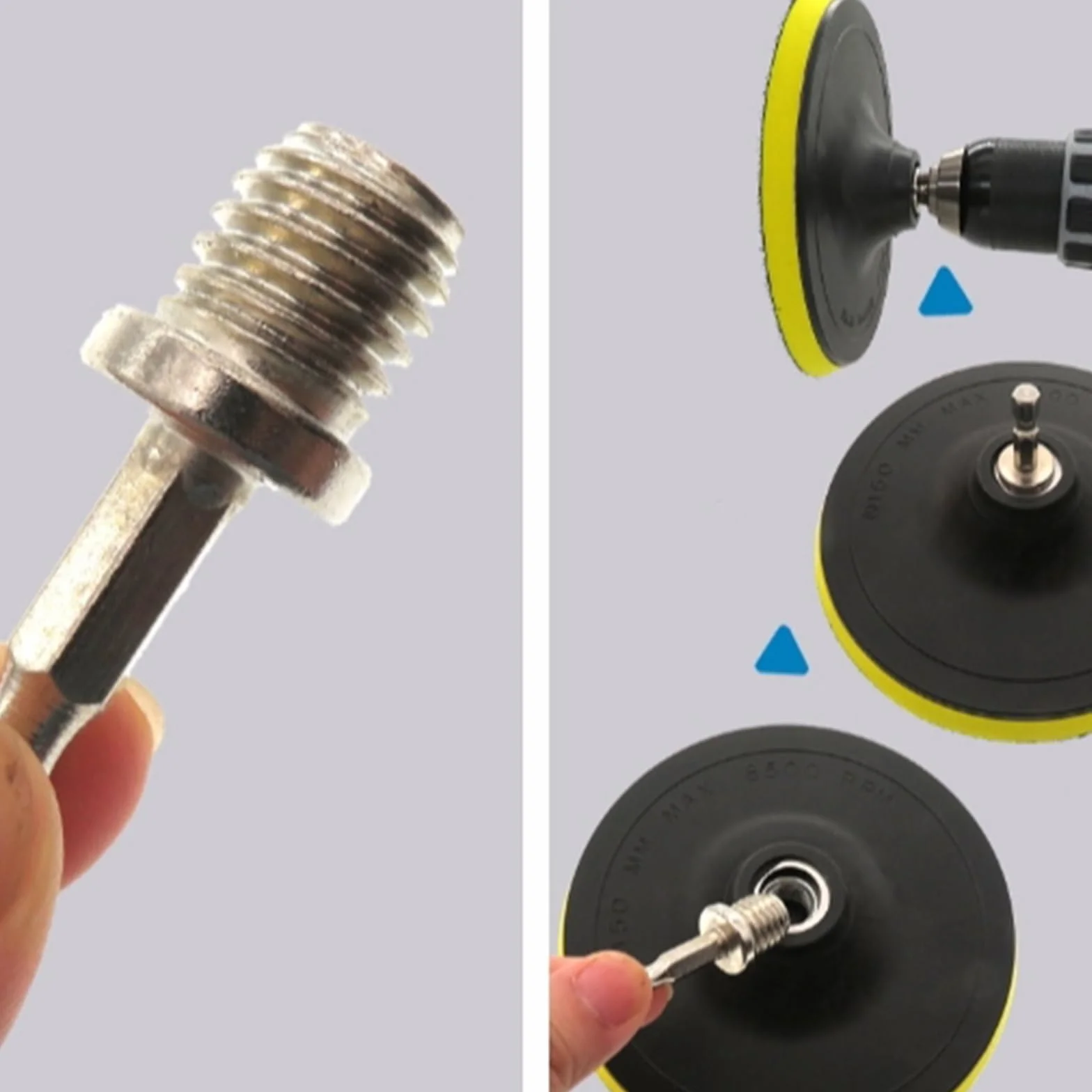 100mm Plateau de Ponçage avec Filetage M14 pour Meuleuse d'Angle - 3 Pièces