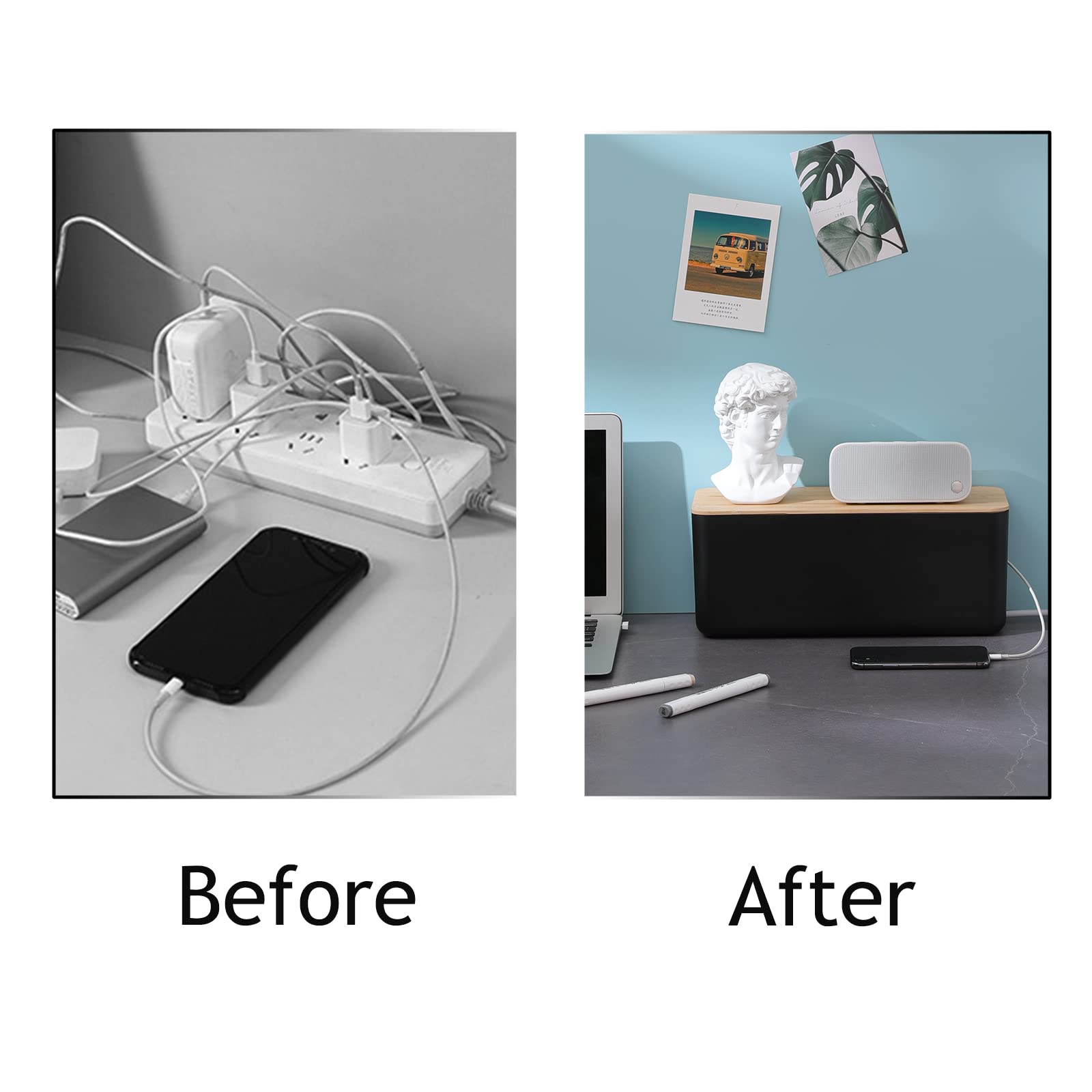 Elegant Wall-Mounted Cable Organizer