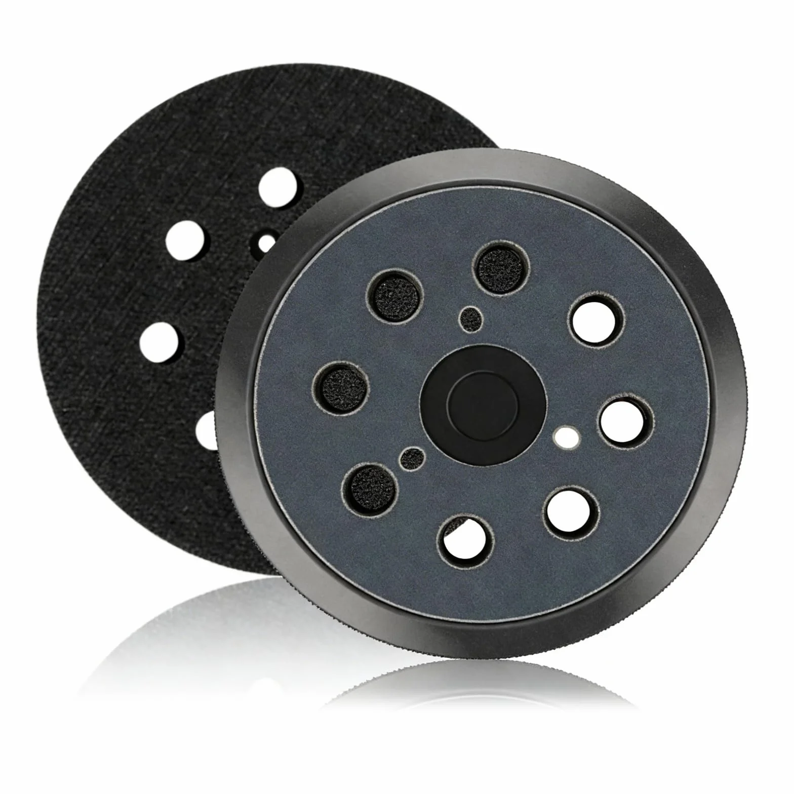 Makita Plateau de Ponçage 125mm 8 Trous Compatible BO5010 BO5021 BO5030K BO5031K BO5041K M9204 MT924 DBO180 DeWalt DW420 DW421