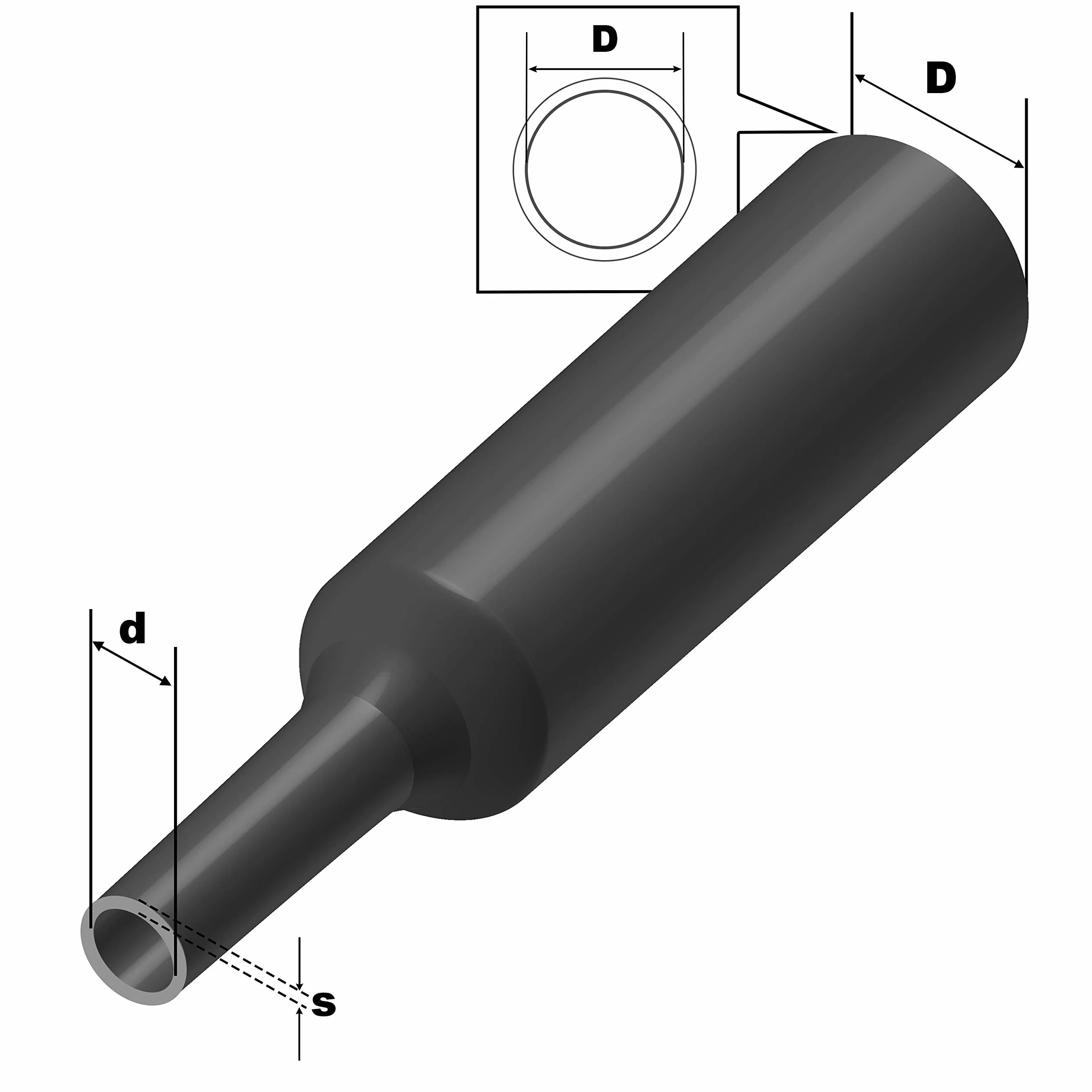 Gaine thermorétractable ISOLATECH transparente Ø2mm 9m rapport 2:1 polyoléfine isoler câbles