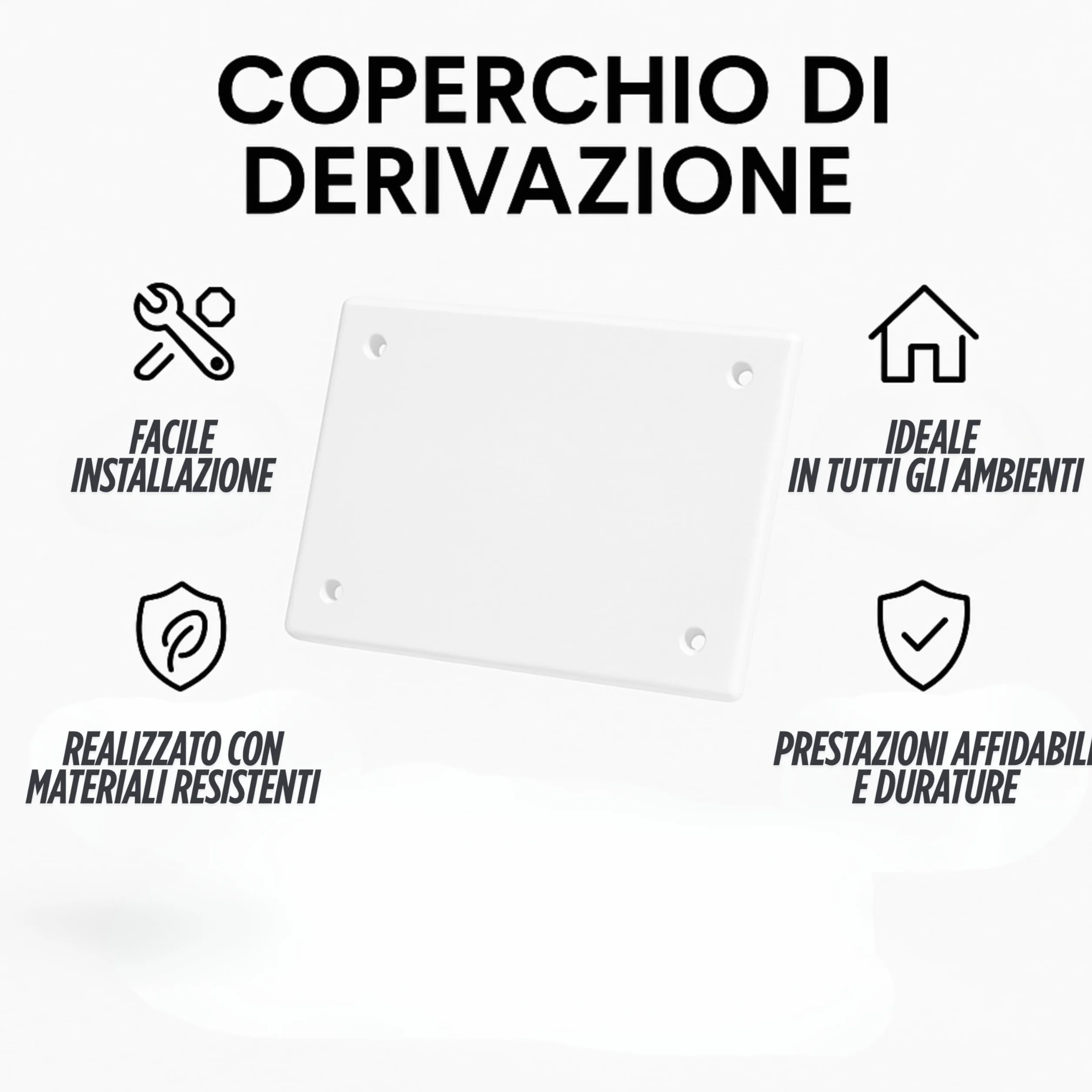 Couvercles pour boîte de dérivation extérieure – 160 x 130 mm
