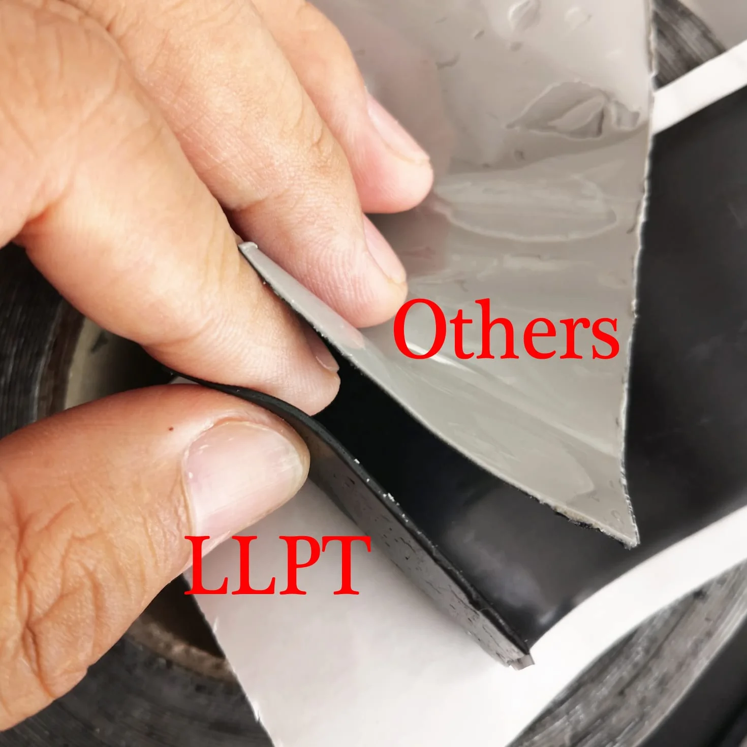 LLPT Ruban Adhésif en Butyle 51 mm x 15 m Étanche Auto-Scellant Extra Épais Noir