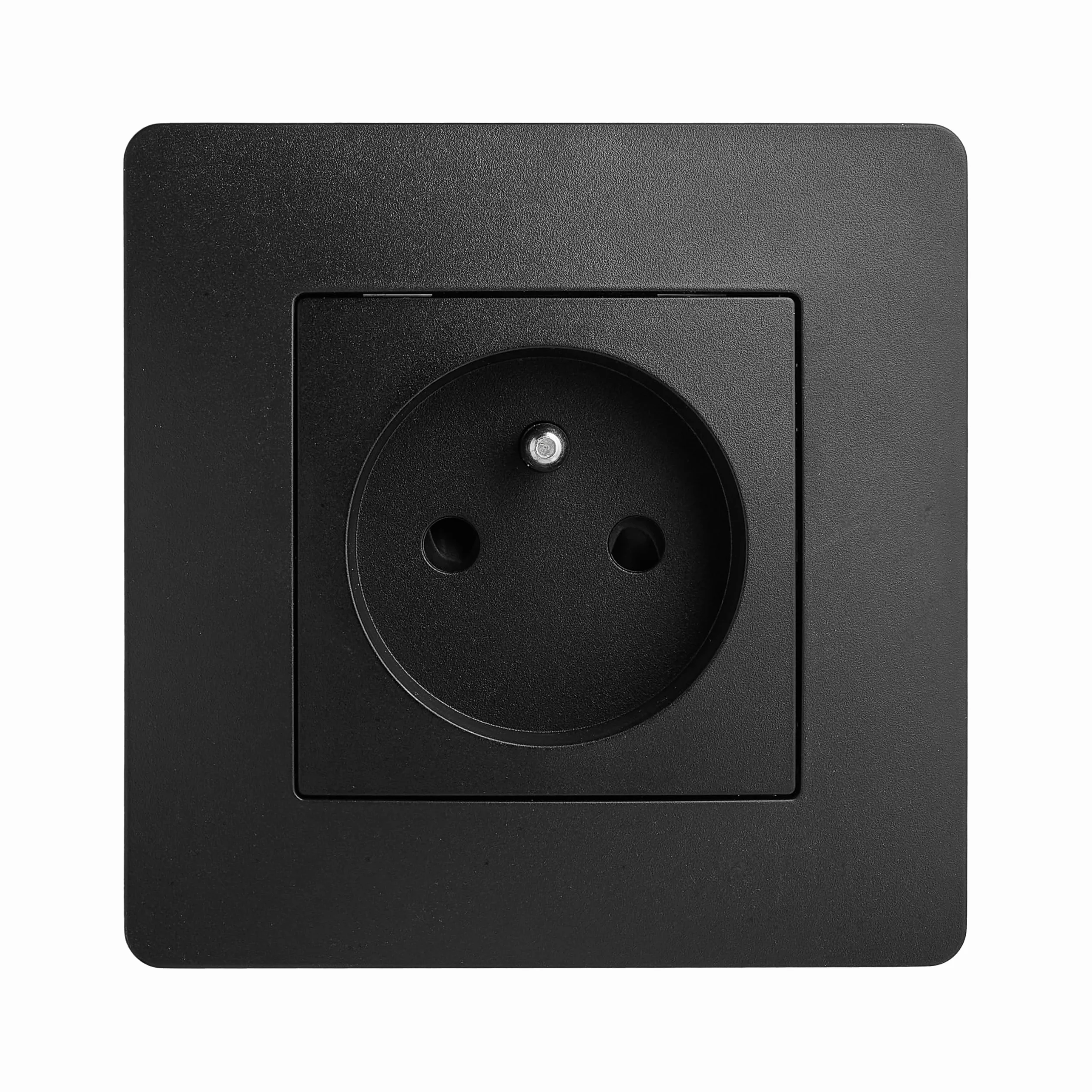 DEBFLEX Prise Électrique 2P+T 16A Murale Encastrée Noire 85x85x41 mm