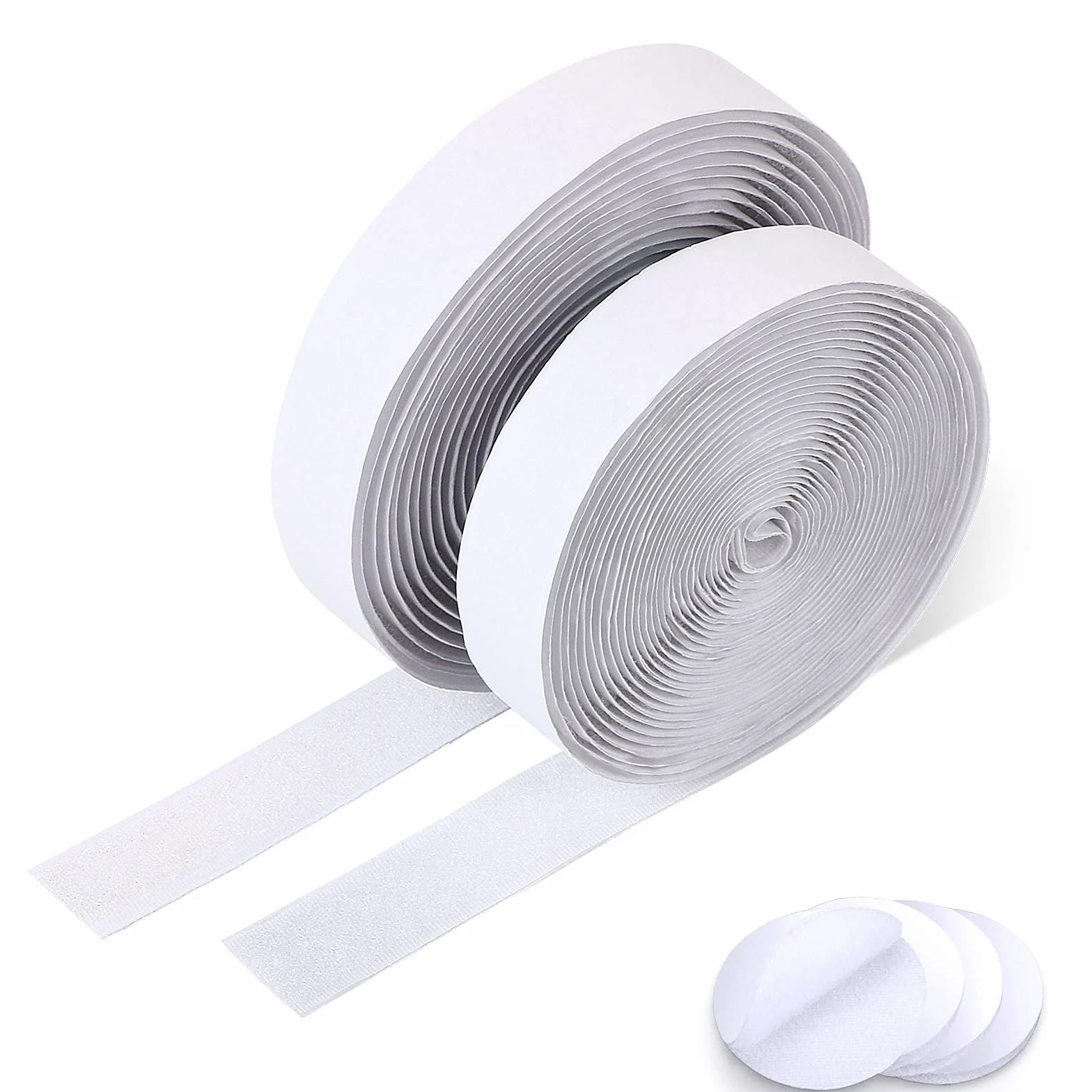 Vicloon Scratch Autocollant Double Face 20mm*5m Bande Agrippantes Adhésives Puissant pour Ménage Bricolage (Blanc)