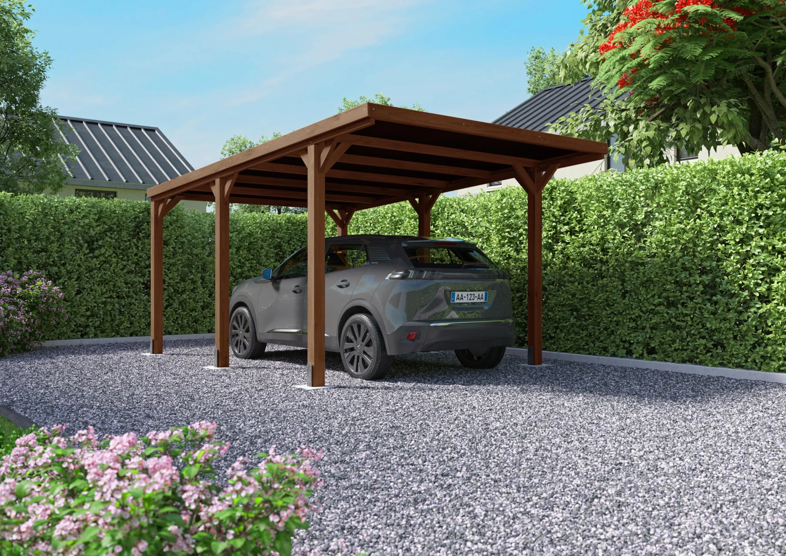 Carport Bois 1 Voiture 16,5 m² Victor