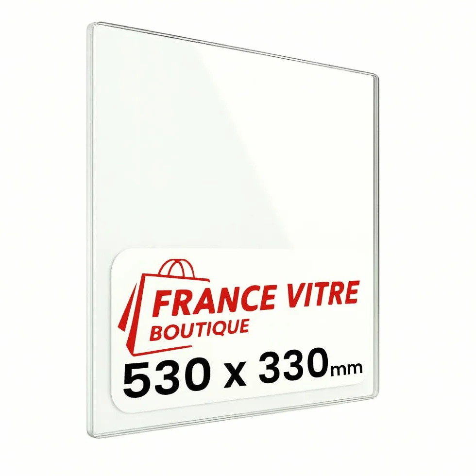 Vitre d’Insert pour cheminée 530 x 330 x 4 mm Haute température 800°C
