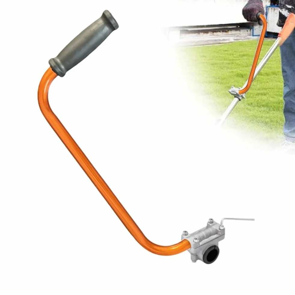 Poignée ergonomique de taille-bordures, poignée de taille-bordures en aluminium avec extension réglable pour un entretien facile de la pelouse et l'aménagement paysager (orange)