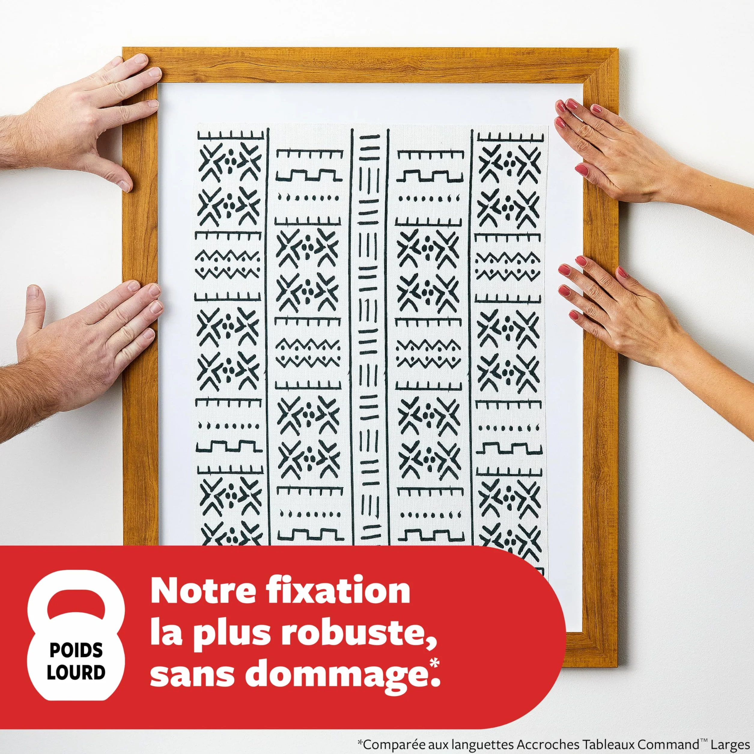 Command Languettes Accroches Tableaux Cadres Fins, Blanc, 14 Paires (28 Languettes) - Fixation sans Dommage