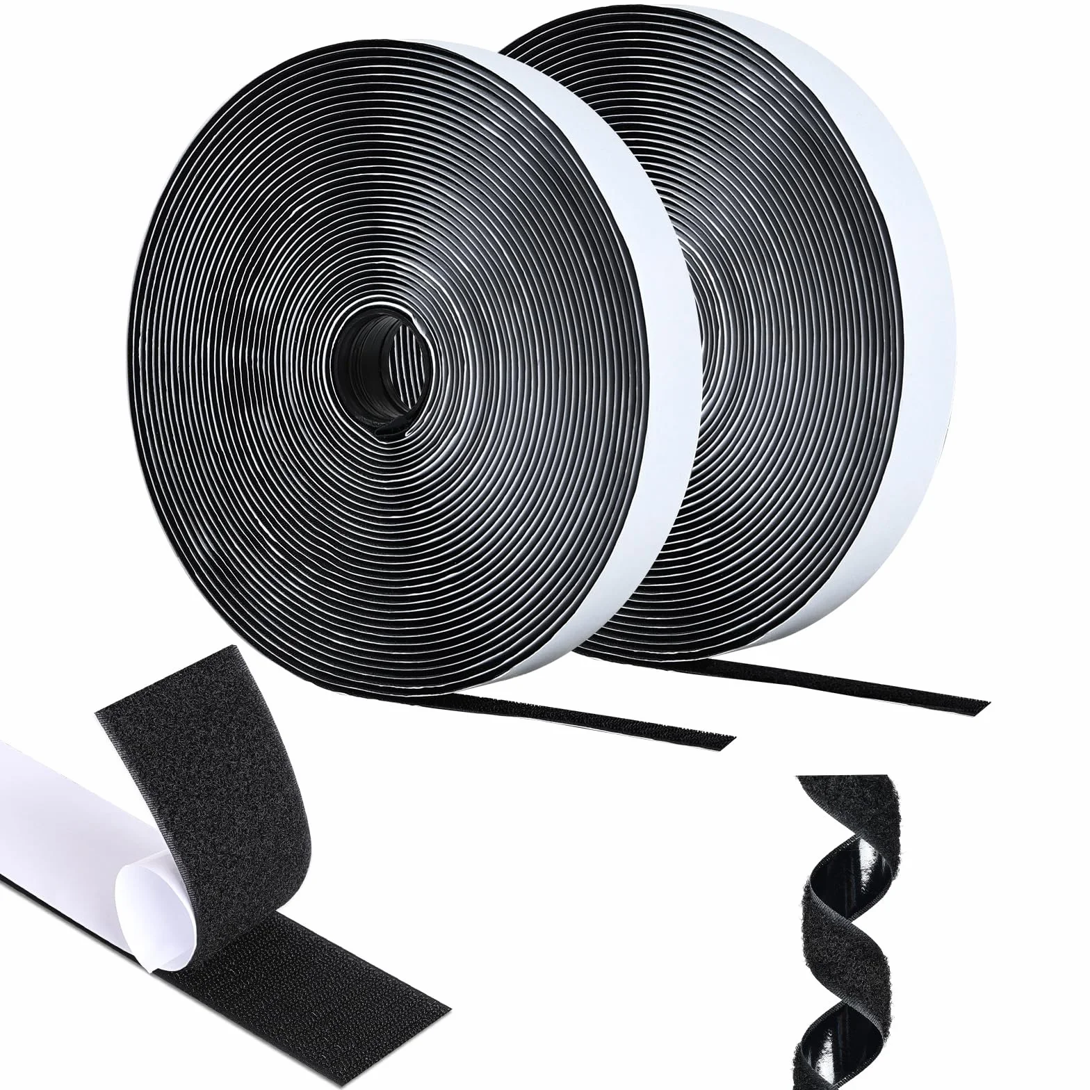 Ruban Scratch Autocollant Double Face 5m x 20mm Adhésif Puissant Hook Loop