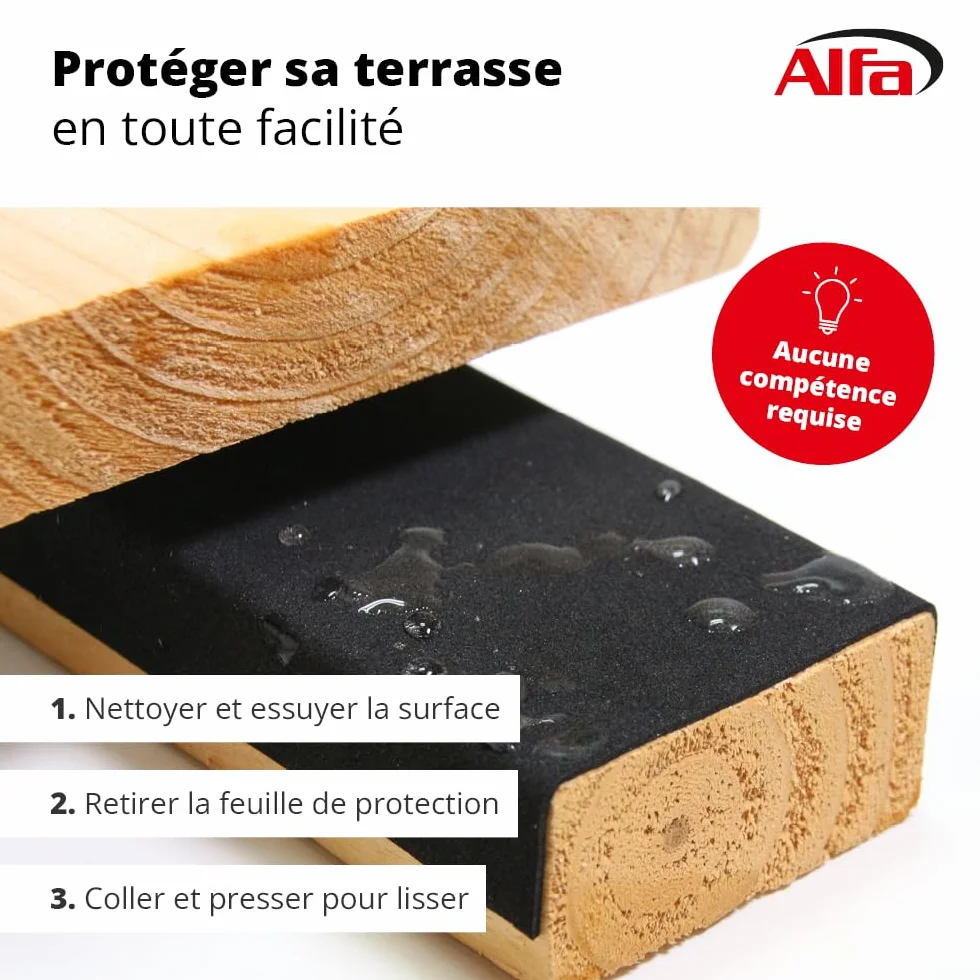Bande de protection lambourde Alfa 708 80 mm x 20 m caoutchouc EPDM