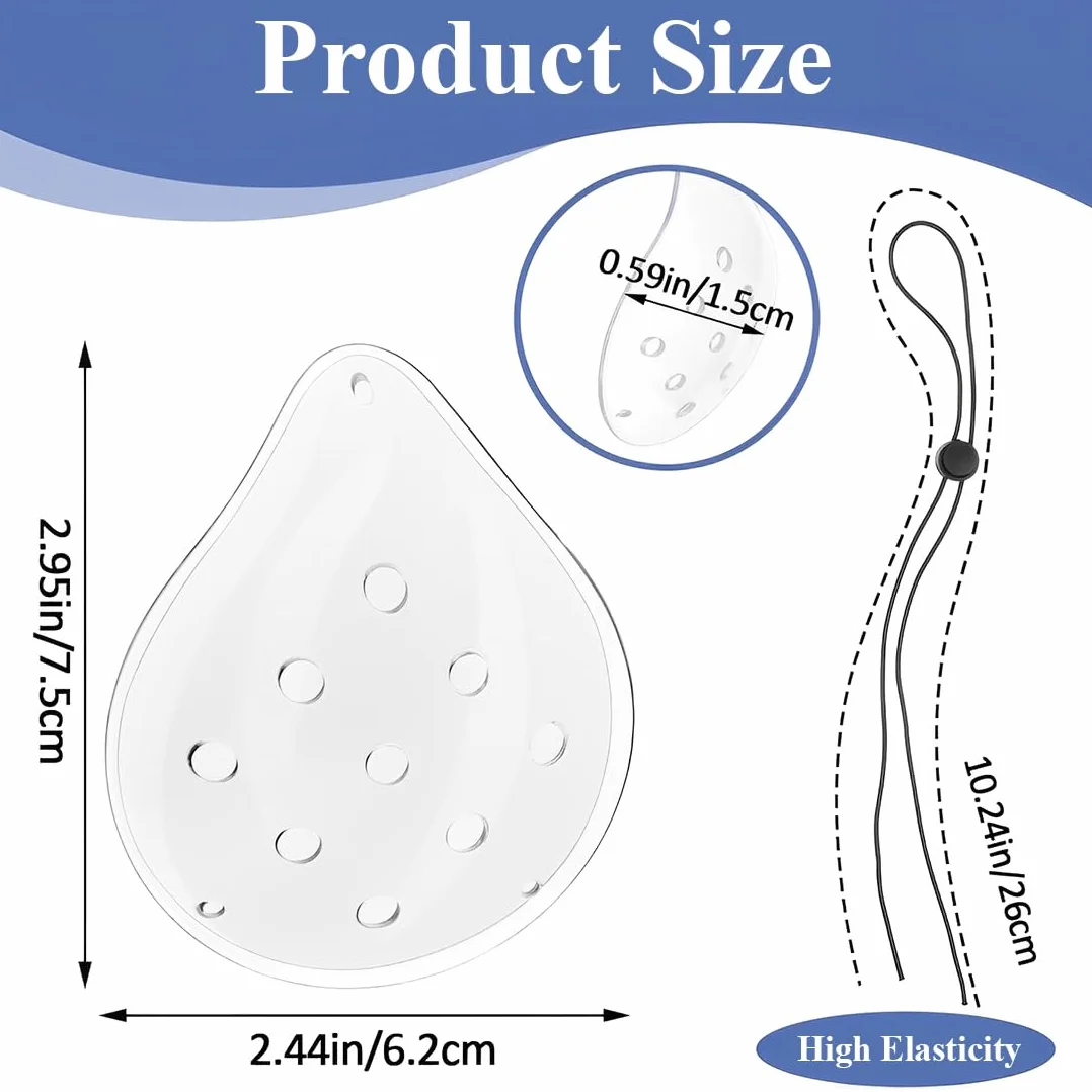 Masque oculaire transparent JEYORZY 4 pièces, coque de protection oculaire rigide respirante