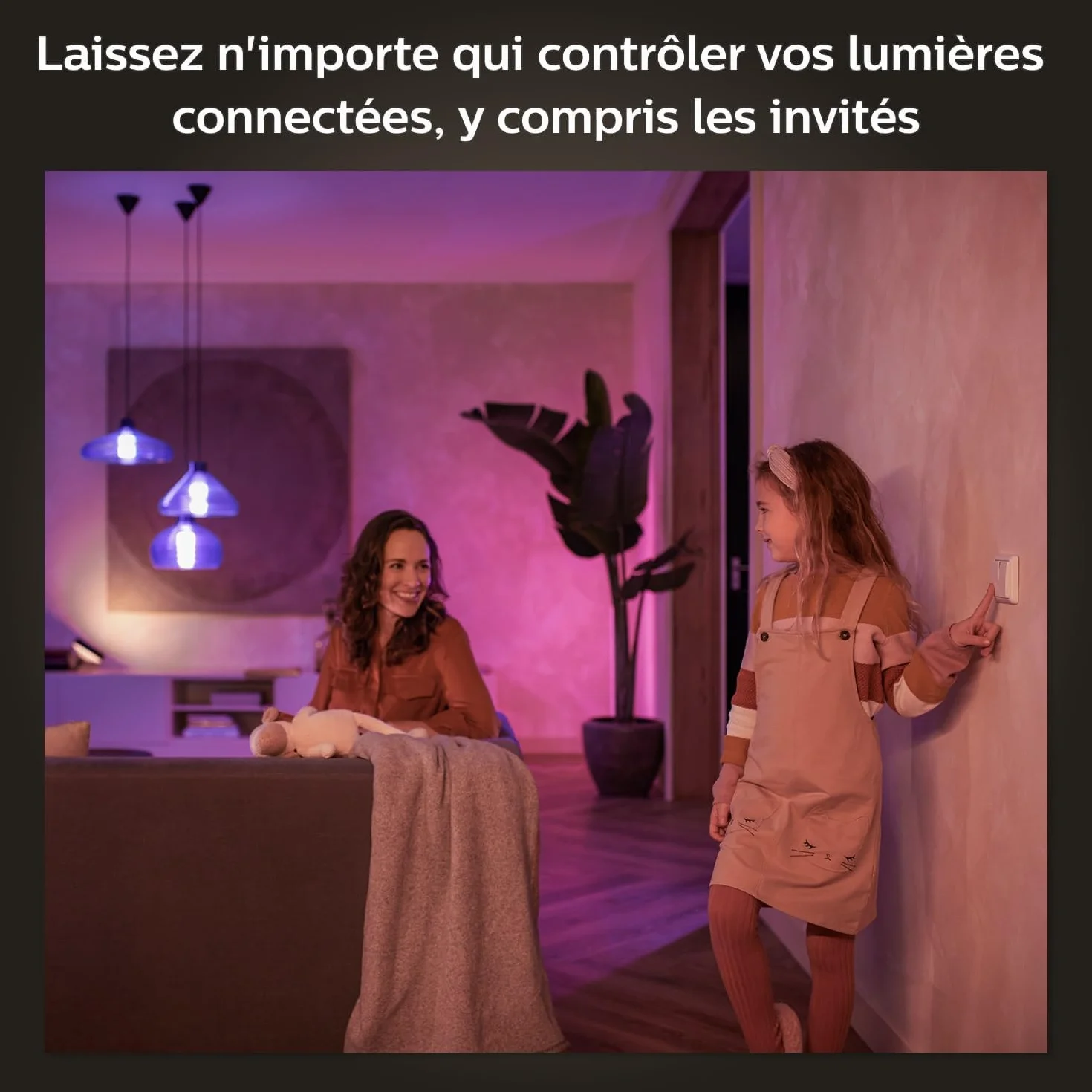 Philips Hue Module d'interrupteur mural Blanc compatible Alexa Google Assistant Apple Homekit