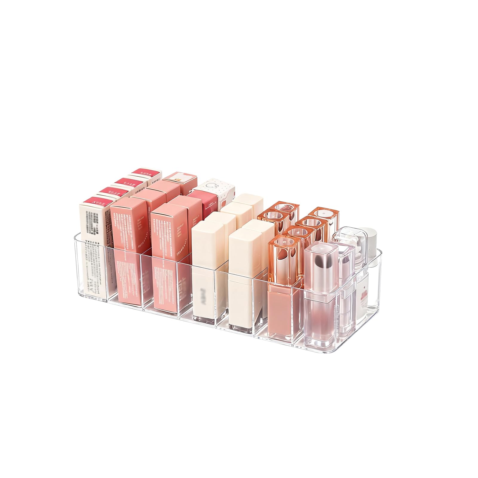 Clear Acrylic 7-Section Cosmetic Organizer