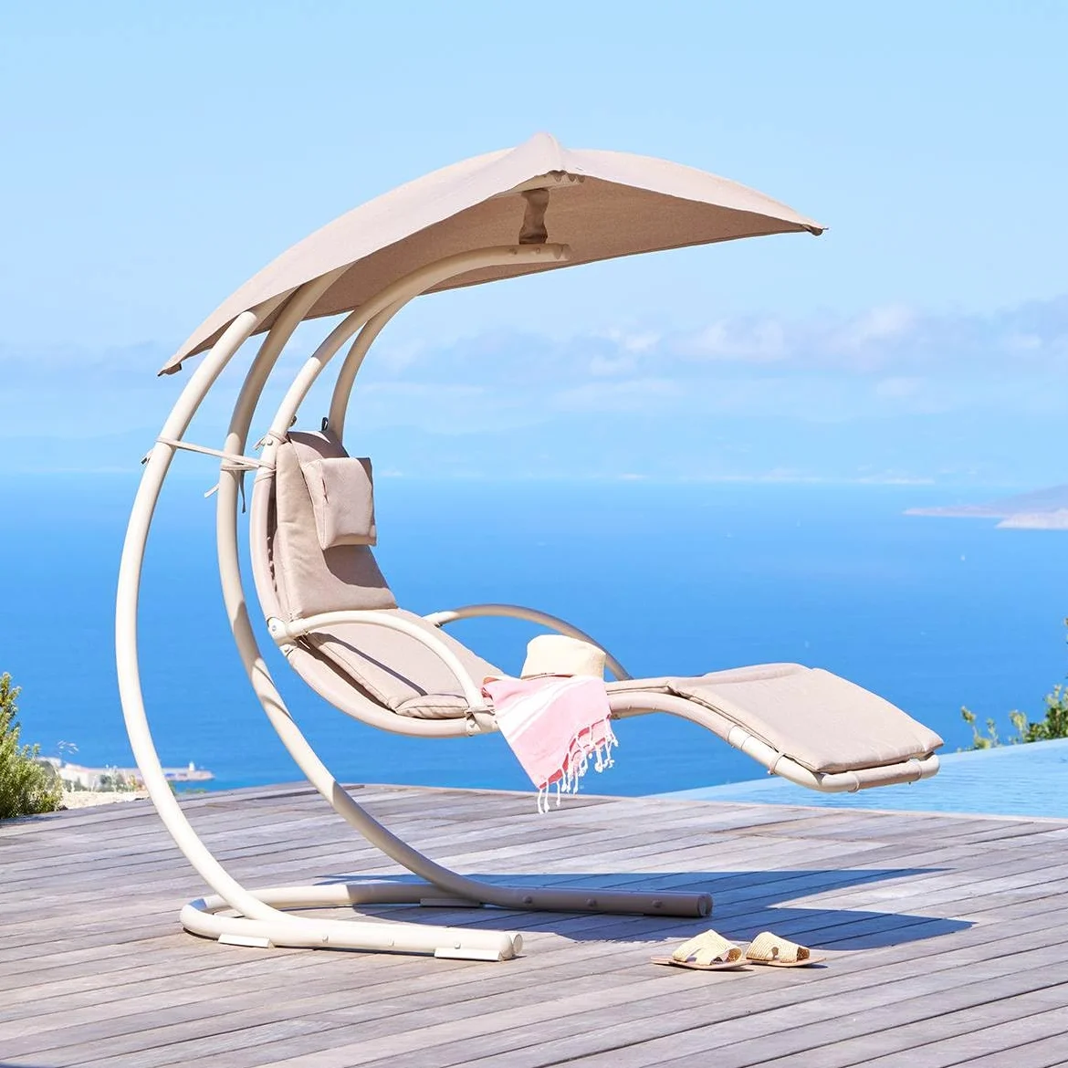 Hespéride - Transat meoria 175x112x196cm Argile
