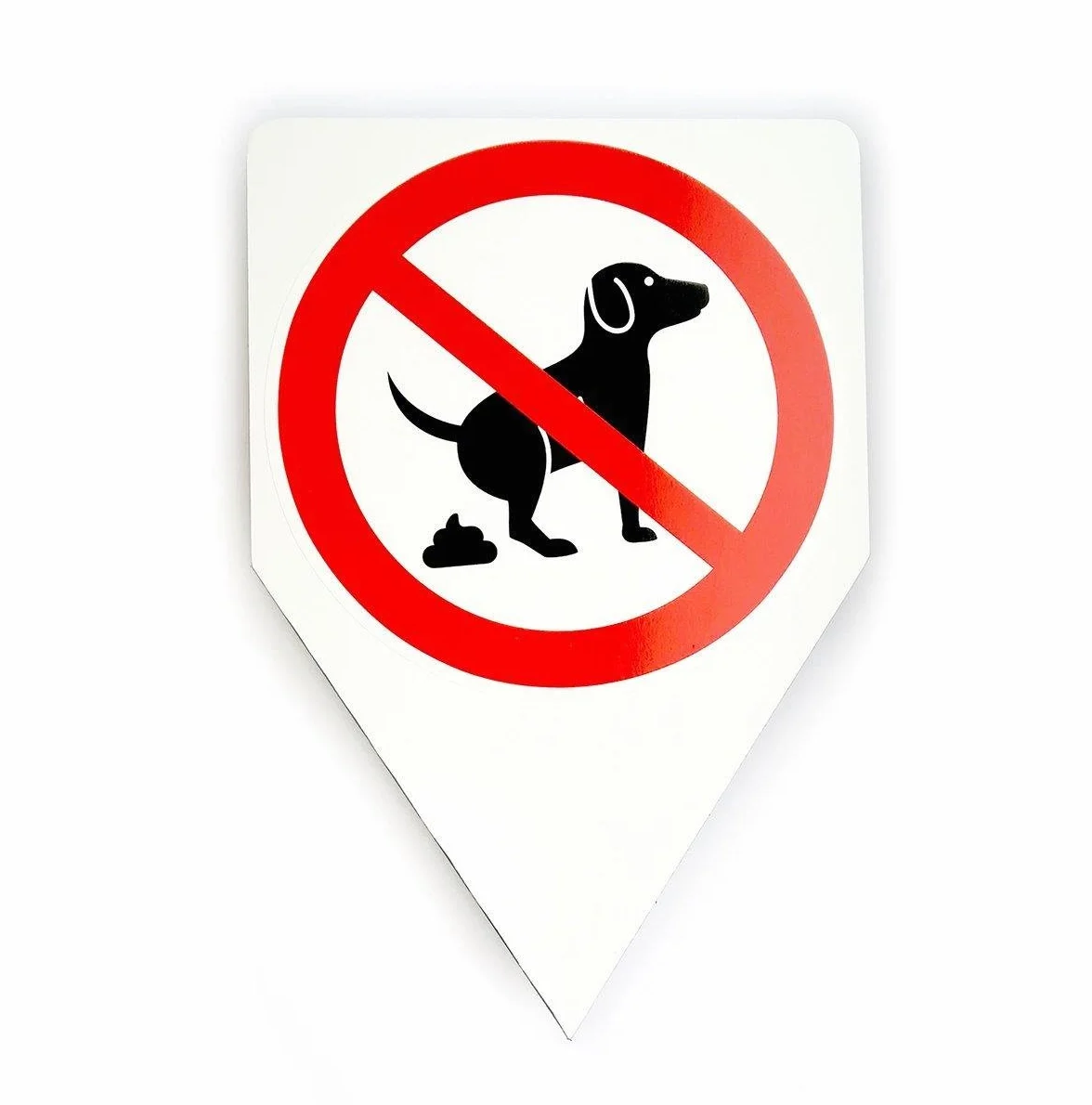 Panneau à piquer interdiction de laisser les chiens faire leurs besoins 20 x 30 cm