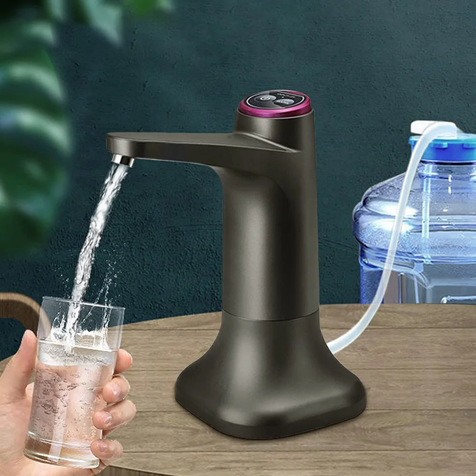 Distributeur d'eau électrique Double Usage Pompe à Bouteille Automatique USB Universelle Noir