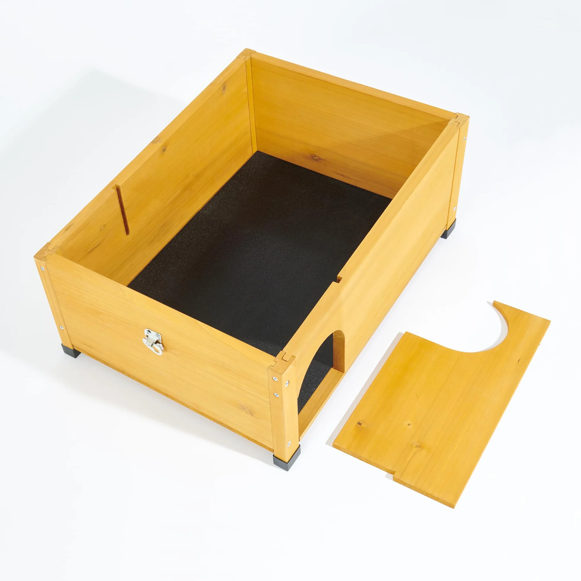 FeelGoodUK Maison hérisson abri hibernation extérieur résistant prédateurs toit feutre plancher bois gris sauge