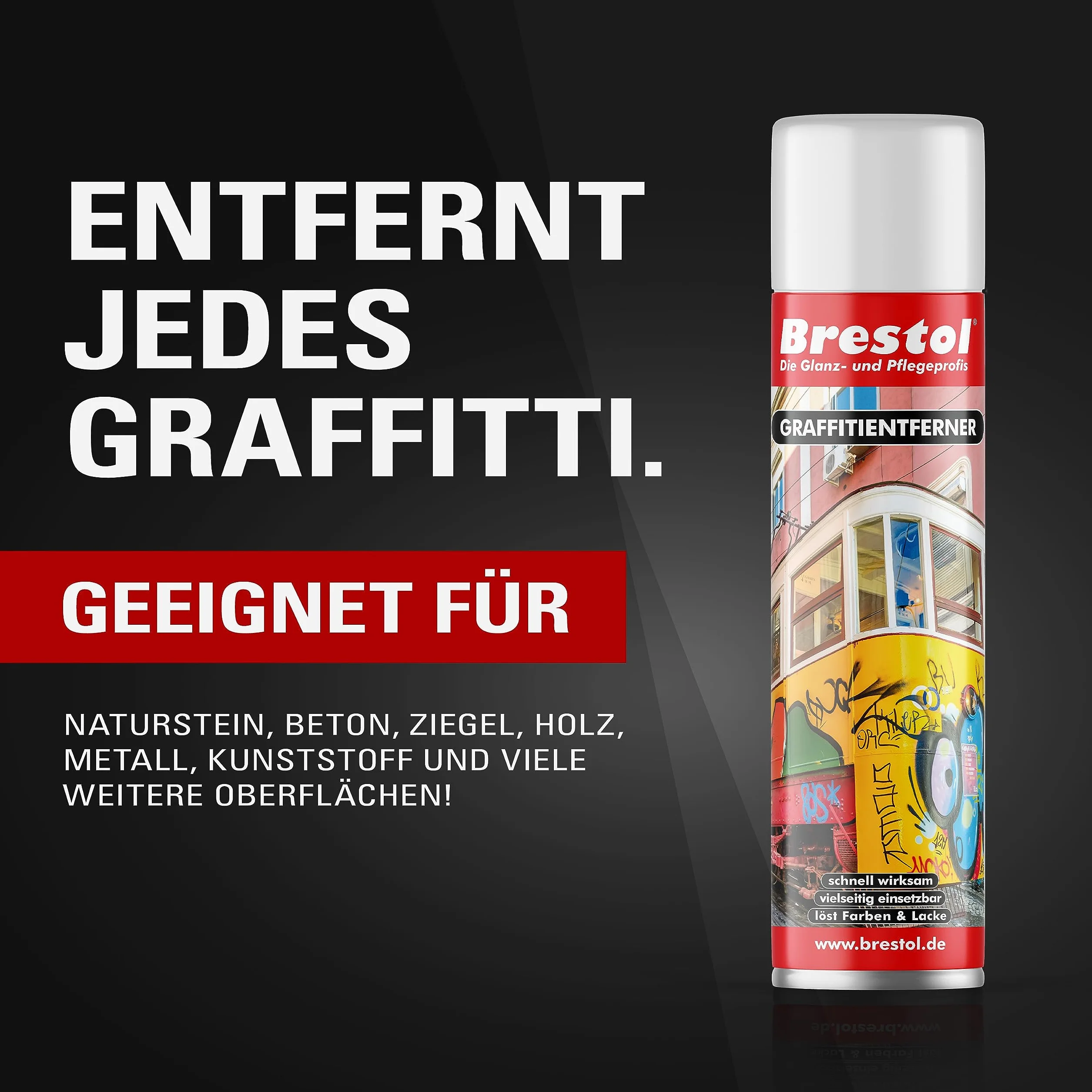 GRAFFITI 7589.5 Lot de 2 sprays 400 ml Décapant chimique Dissolvant de peinture dégraissant