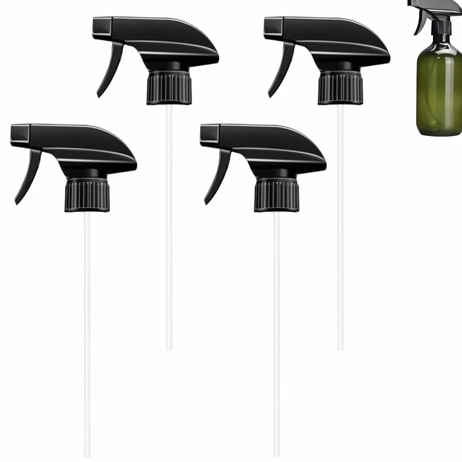 Têtes de Pulvérisation de Rechange Universelles,4 Pièces Buses pour Pulvérisateur à Gâchette,Pulvérisation Antibactérienne,Adaptables aux Bouteilles Usage Jardin,Nettoyage,Cuisine
