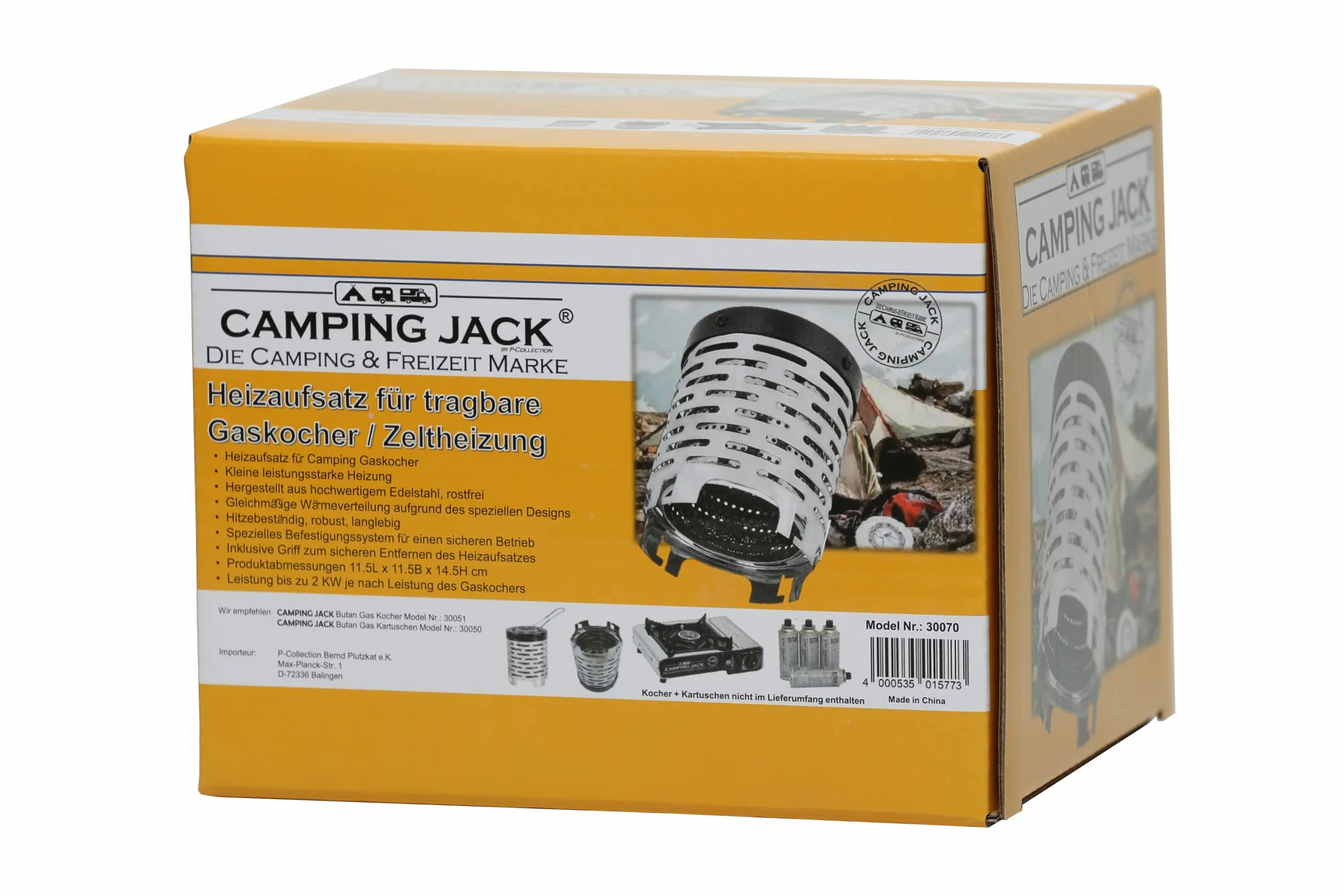 Kit de chauffage pour réchaud à gaz - Réchaud de camping en acier inoxydable - Couvercle de chauffage pour tente