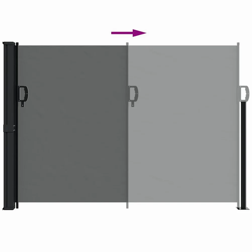vidaXL Store latéral rétractable Anthracite 140 x 500 cm