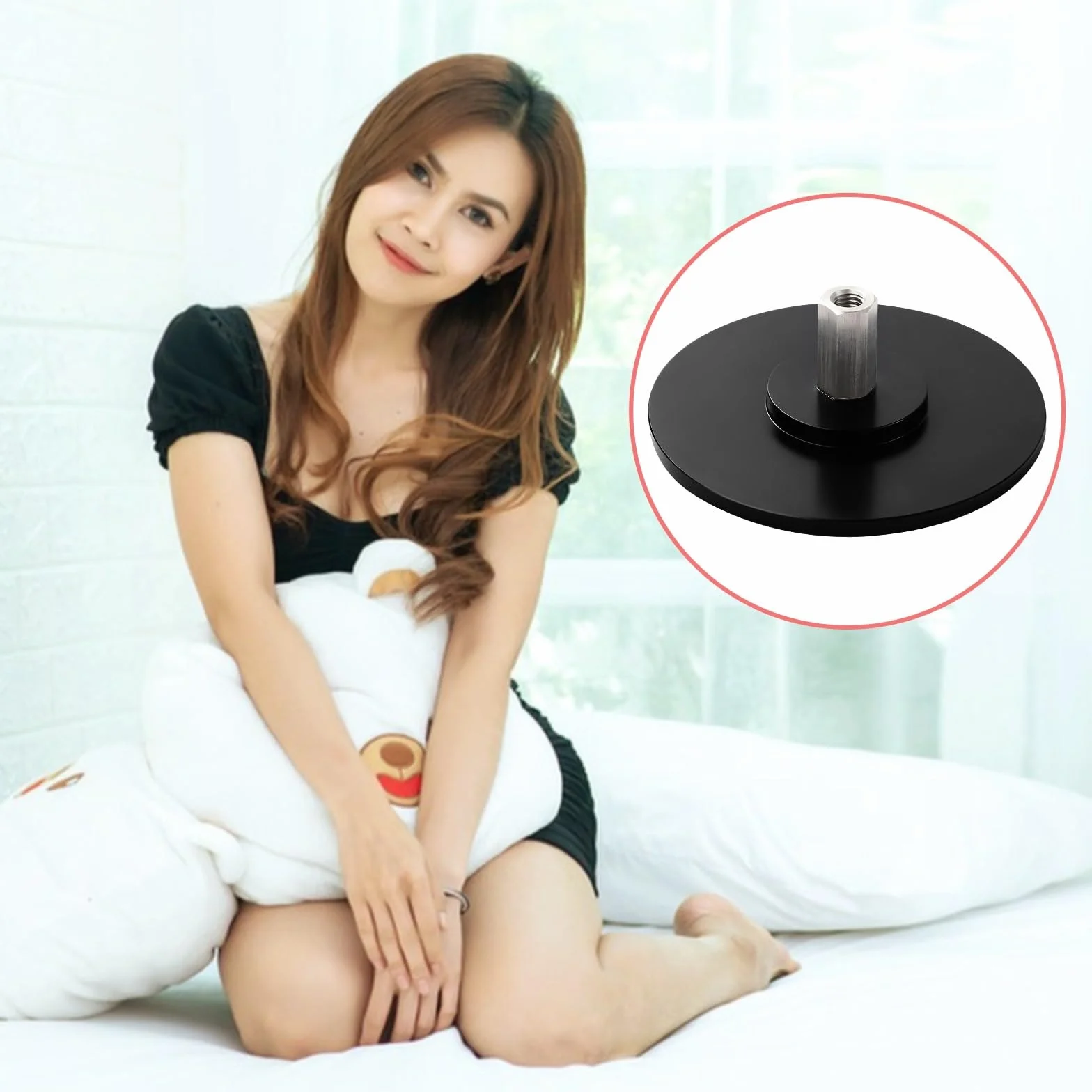 Adaptateur de base à ventouse M8, connecteur stable 11,9 cm pour fixations Vac-U-Lock