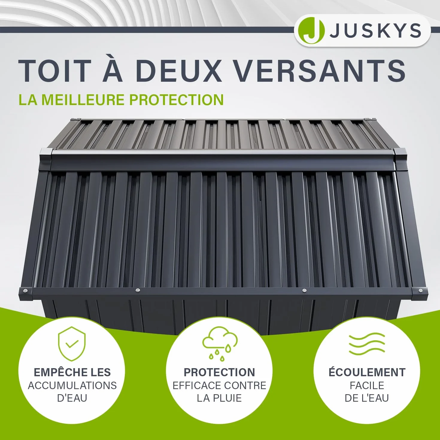 Juskys Garage en métal pour Tondeuse Robot, avec Toit à Deux pentes - 86 × 98 × 63 cm - Protection Contre Le Soleil et la Pluie pour tondeuses à Gazon - Anthracite - carport pour Tondeuse Robot