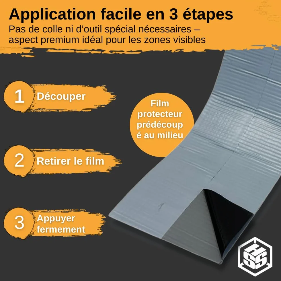 Ruban Butyle EPDM Étanchéité 10cm x 5m – Bande Adhésive Étanche Extérieur pour Réparations sur PVC, Bois, Métal, Béton