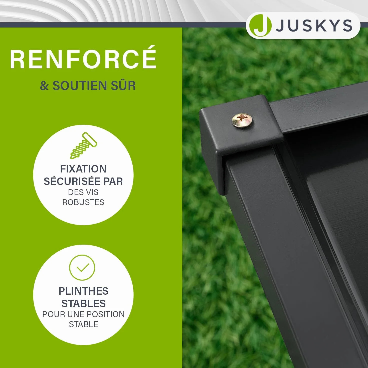 Juskys Garage en métal pour Tondeuse Robot, avec Toit à Deux pentes - 86 × 98 × 63 cm - Protection Contre Le Soleil et la Pluie pour tondeuses à Gazon - Anthracite - carport pour Tondeuse Robot