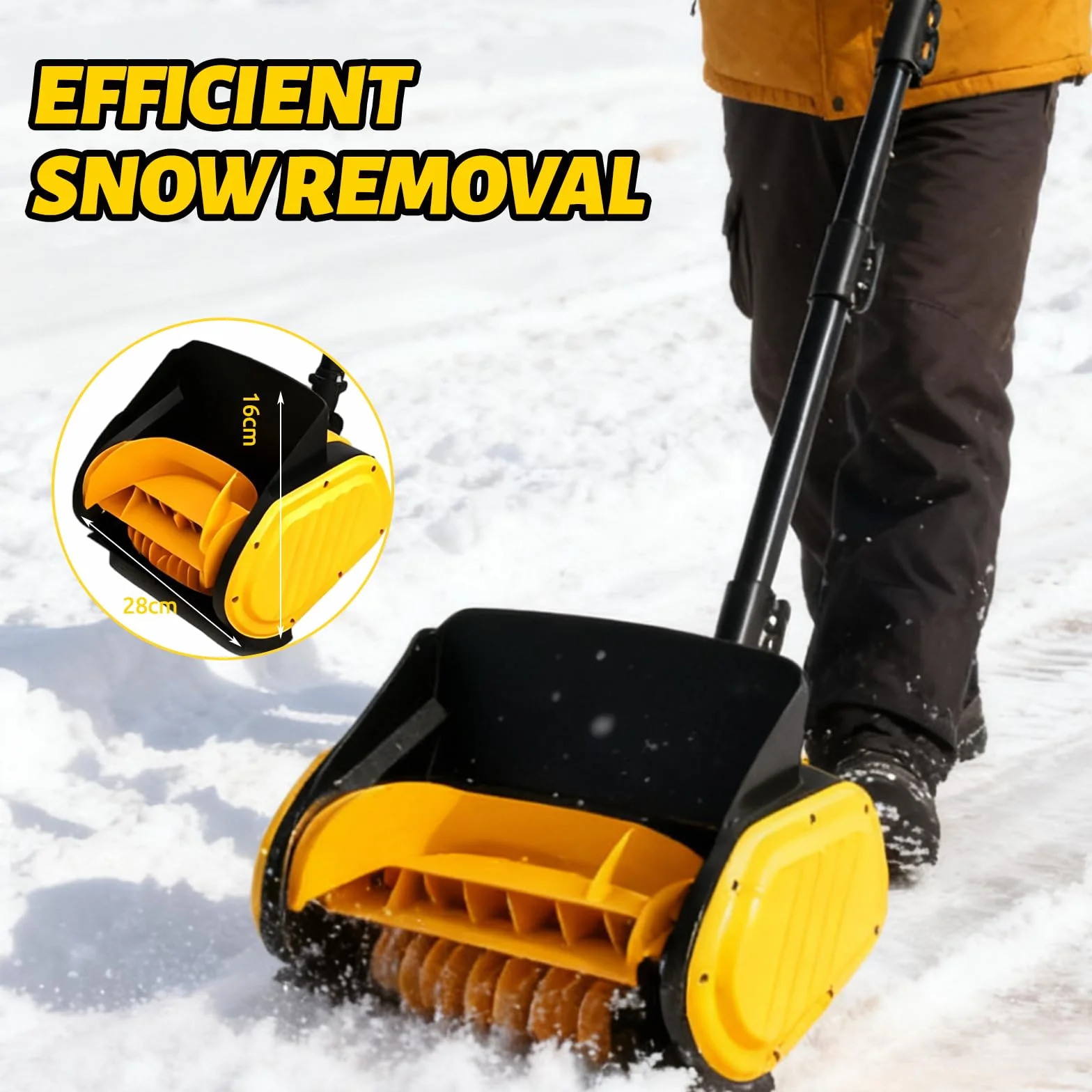 Souffleuse à Neige sans Fil Compatible Makita 18V, Largeur 28 cm, Hauteur 16 cm