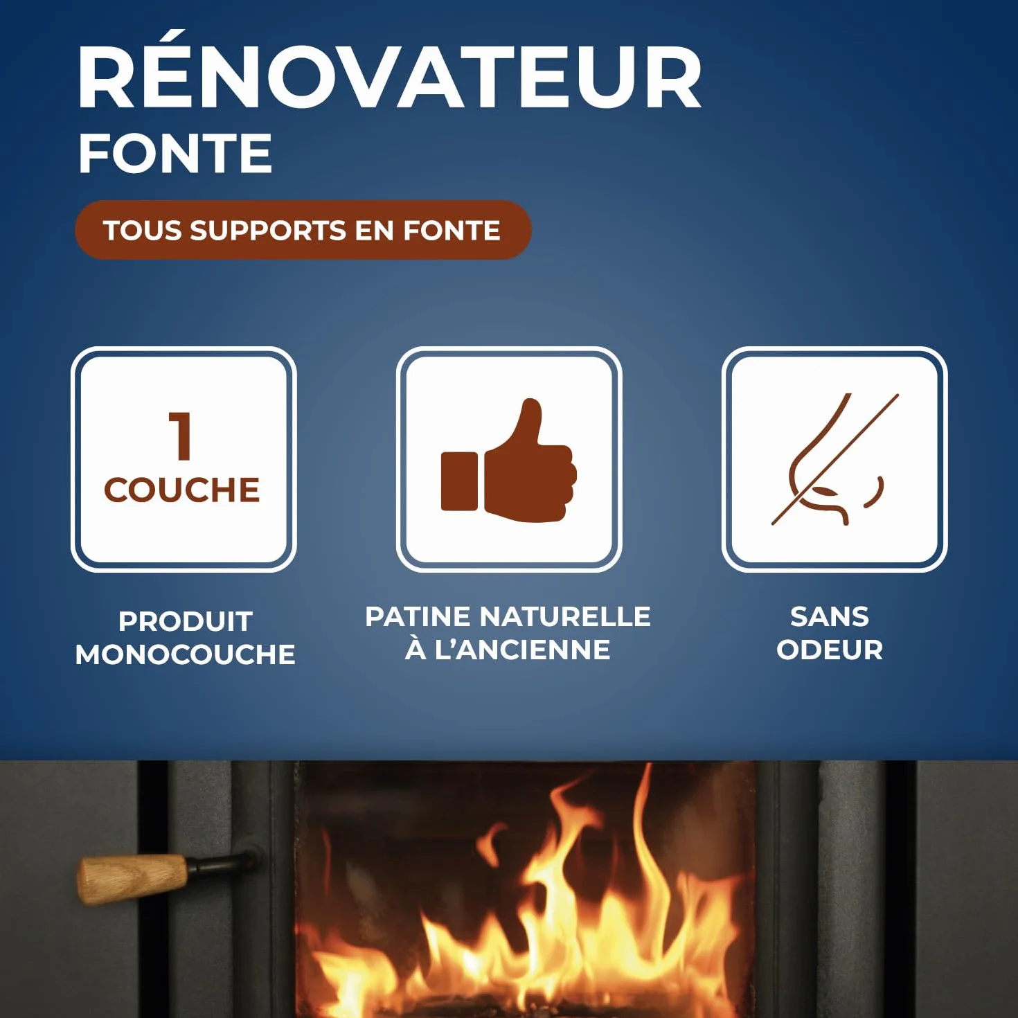 STARWAX Rénovateur fonte et acier pour poêle 200ml noir