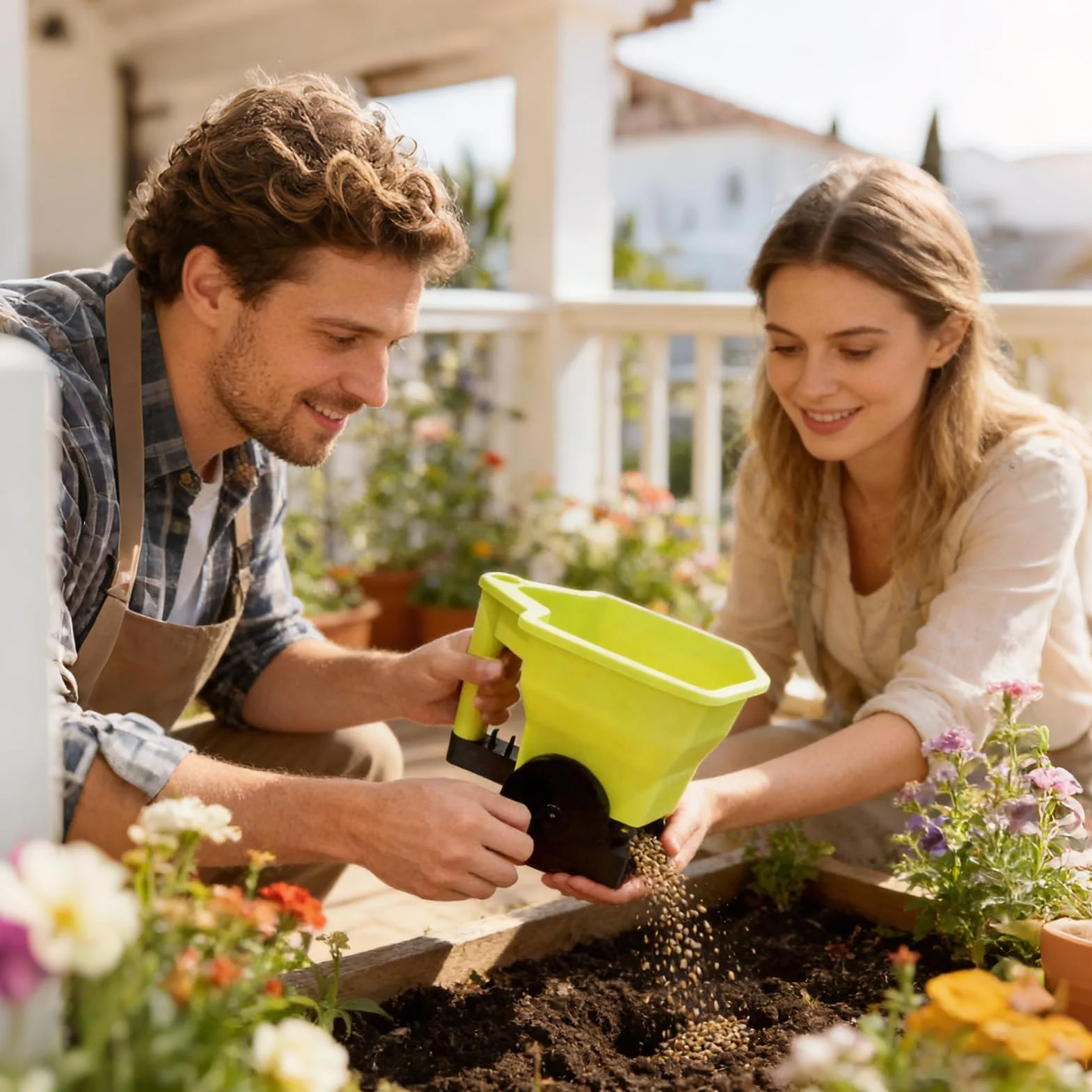 Épandeur d'engrais | Shaker Ergonomique portatif pour semoir de pelouse Manuel pour Jardin, Cour, Fonte, Trottoir, Route