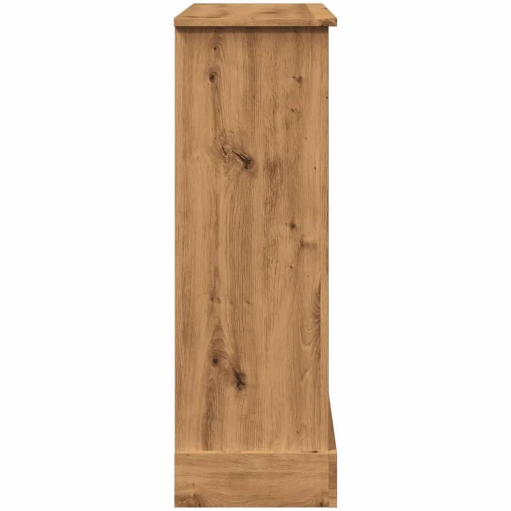 vidaXL Cadre de cheminée chêne Artisanal 90x30x90 cm Bois ingénierie