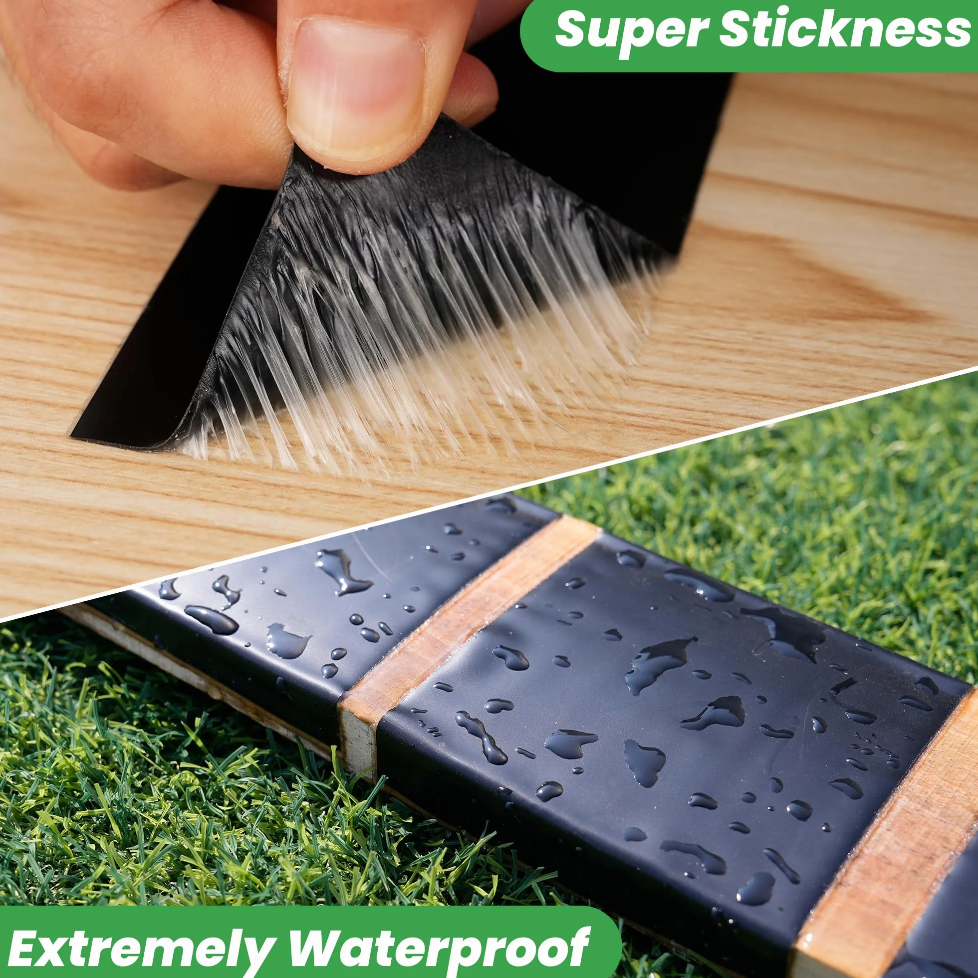 TAPEBEAR Ruban Butyle Super Étanche 50mm×15m Ruban de Réparation Toit Terrasses en Bois