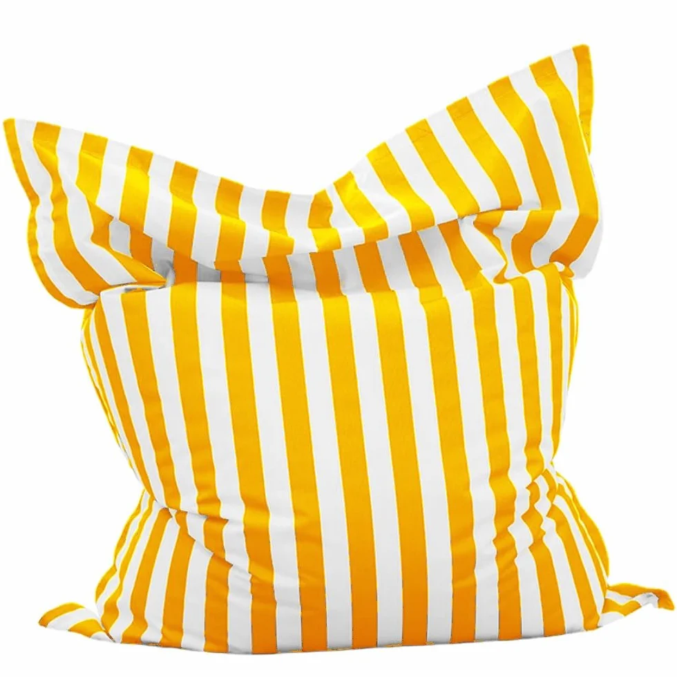 SXBCyan Housse de Pouf Extérieur (sans Remplissage) Flottant Pouf Chaise pour Piscine – Grand fauteuils Poire Bean Bag Cover Confortable Extérieur Et Intérieur(Yellow-Stripe)