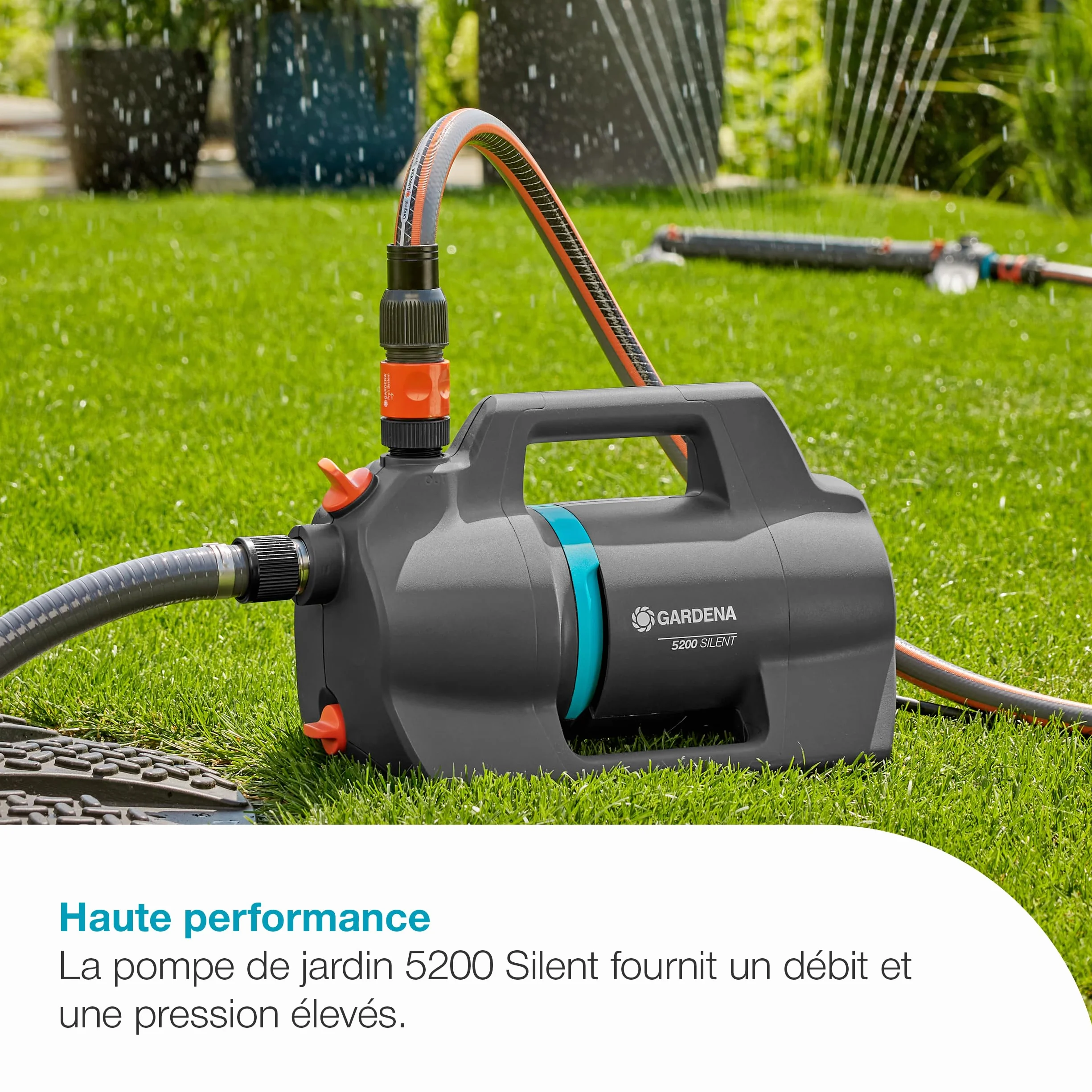 GARDENA Pompe de jardin 5200 Silent débit 26% consommation énergie silencieux