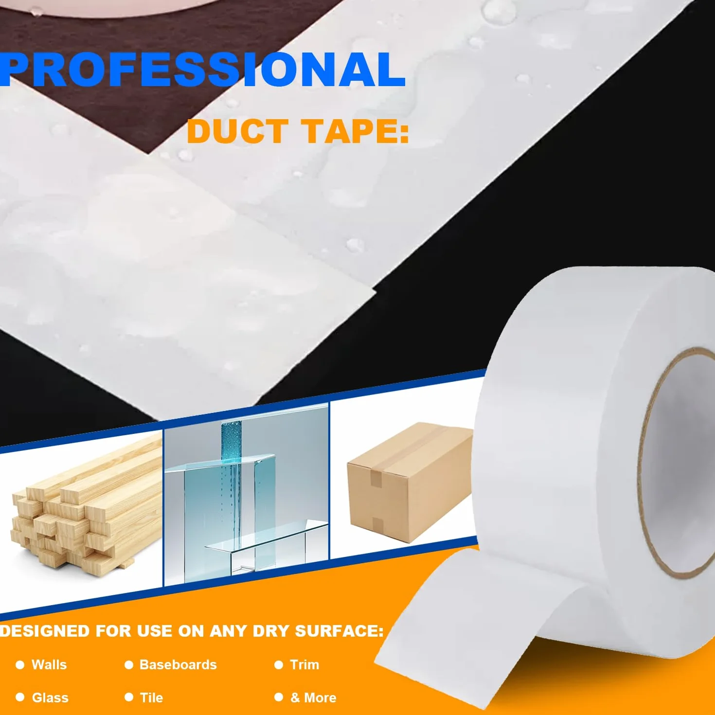 Ruban Adhésif Blindé Extra Fort 20m x 25mm Ruban Toile Imperméable Heavy Duty Duct Tape