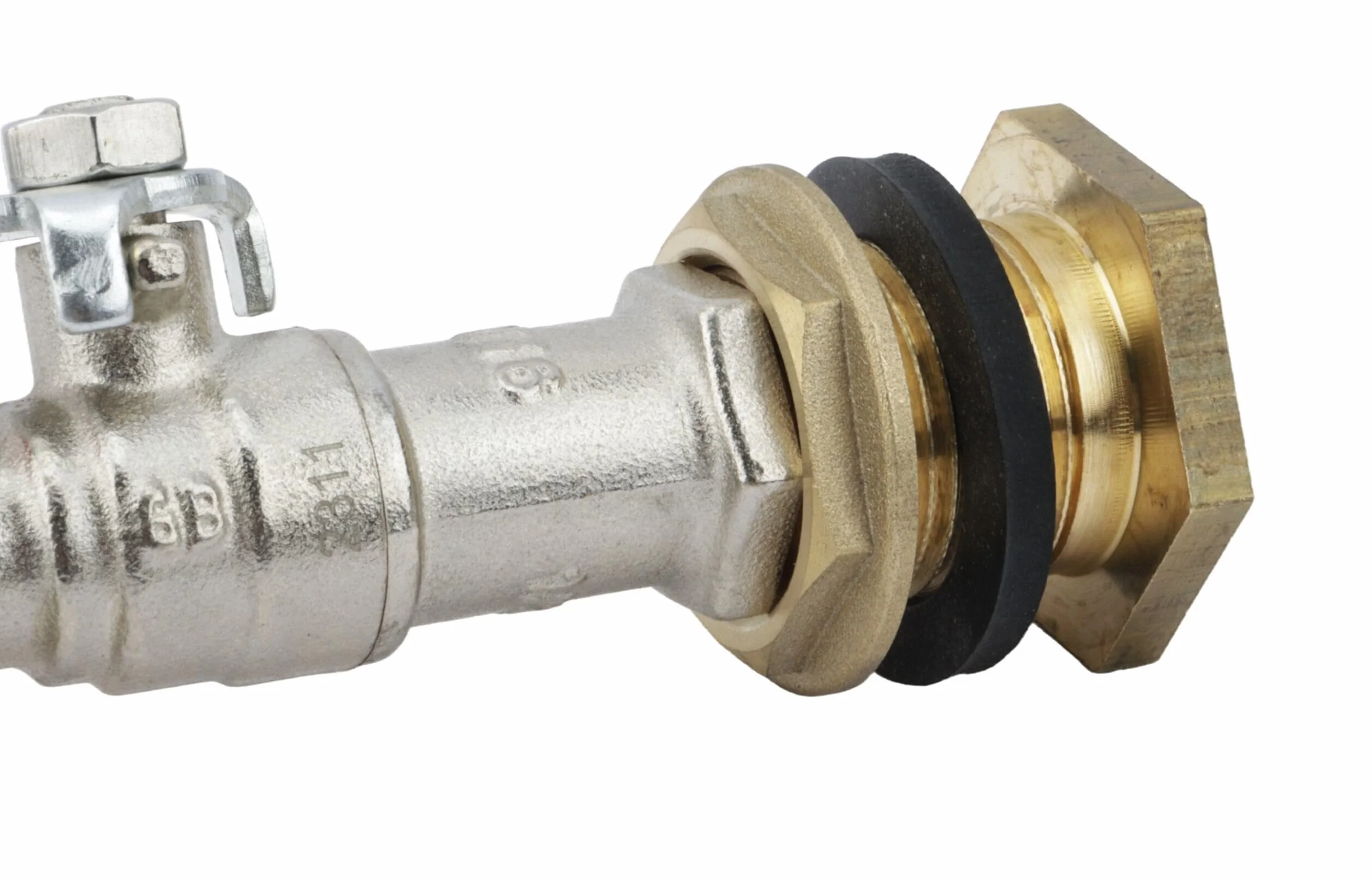 Boutté Kit traversée de cuve laiton Robinet 1/4 tour nez 20x27