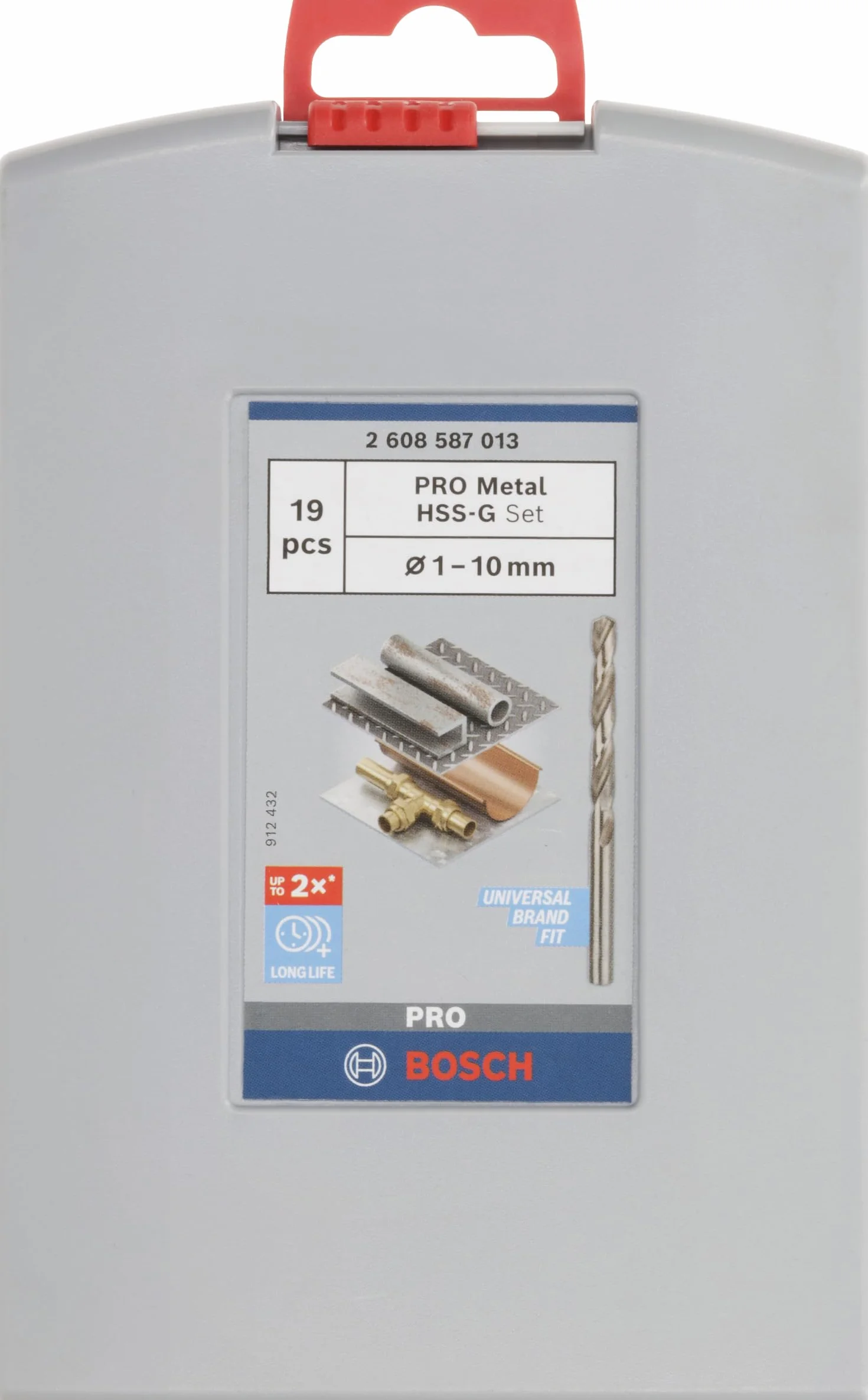Bosch Accessories Jeu de forets à métaux ProBox HSS-G 19 pièces Argent