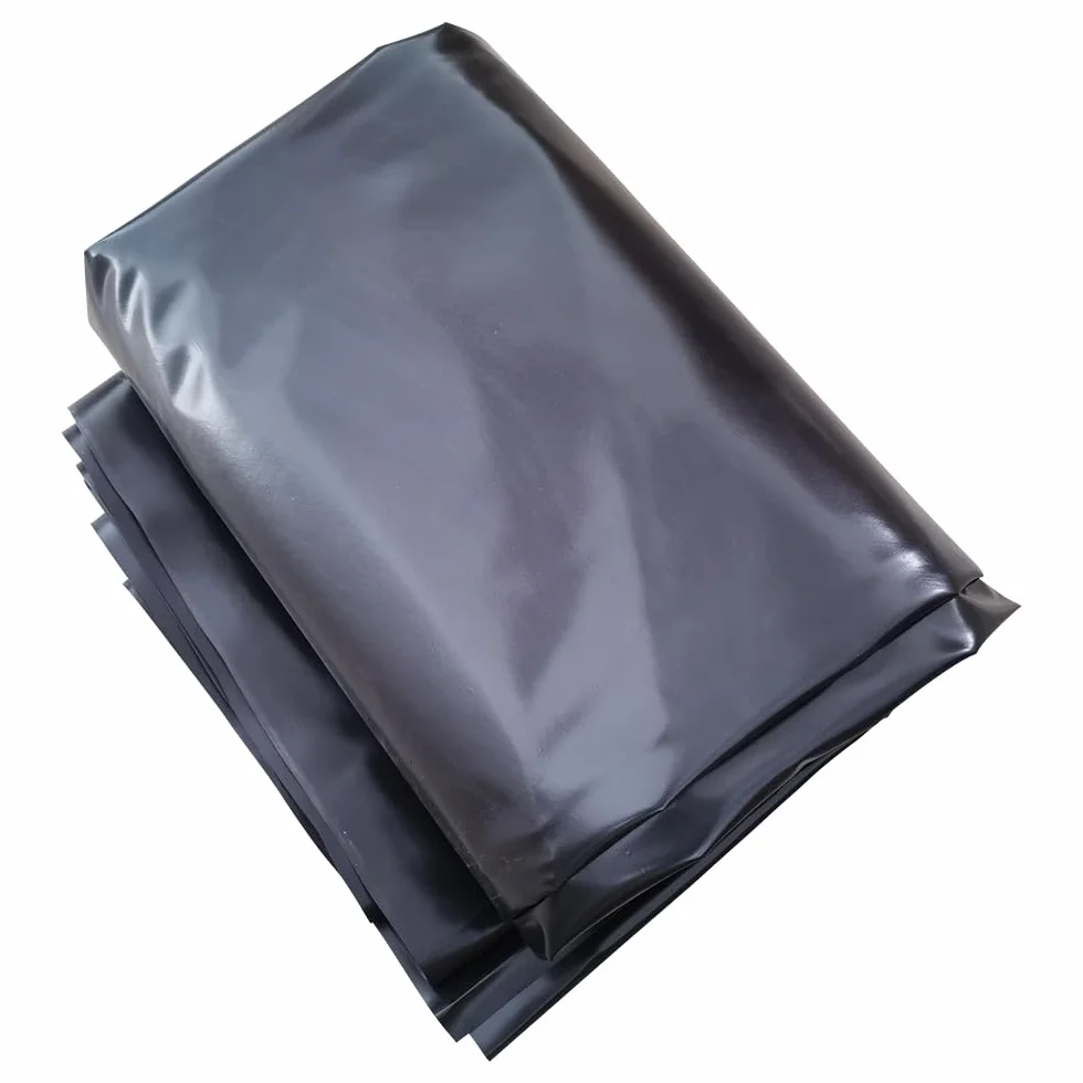 Bâche de bassin flexible polyéthylène haute densité Noir 0,5 mm 6x6 m jardin aquatique