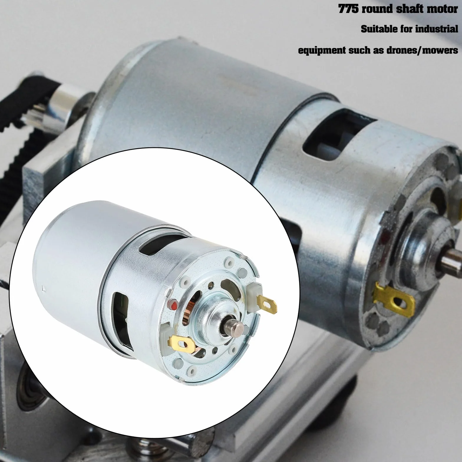 Moteur à Courant Continu 12V-36V 12000 RPM 775 Haute Puissance pour Drone Tondeuse à Gazon 98x42x5mm
